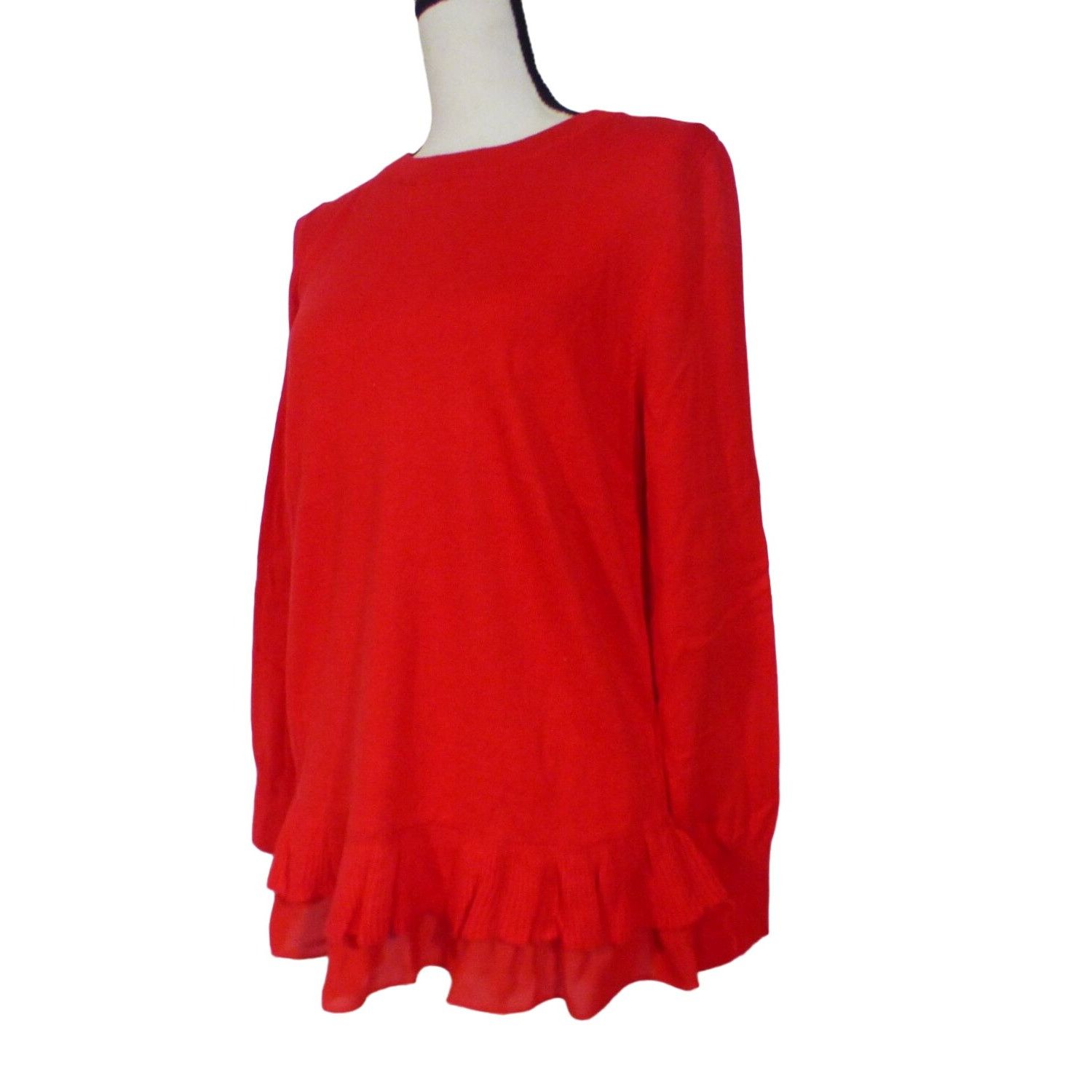 Other Style & Co Chiffon-Hem Tunic Sweater, Infrared Sz. M Size M / US 6-8 / IT 42-44 - 1 Thumbnail