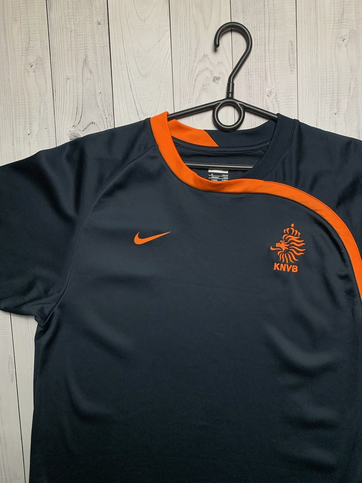 Nike × Vintage Vintage Nike Nederland Soccer Jersey Holland navy away rare Size US M / EU 48-50 / 2 - 2 Thumbnail