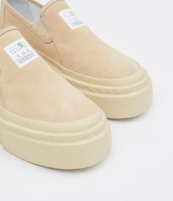Maison Margiela o1bcso1str0426 MM6 Low-Top Sneakers in Beige Size US 6 / IT 36 - 5 Thumbnail