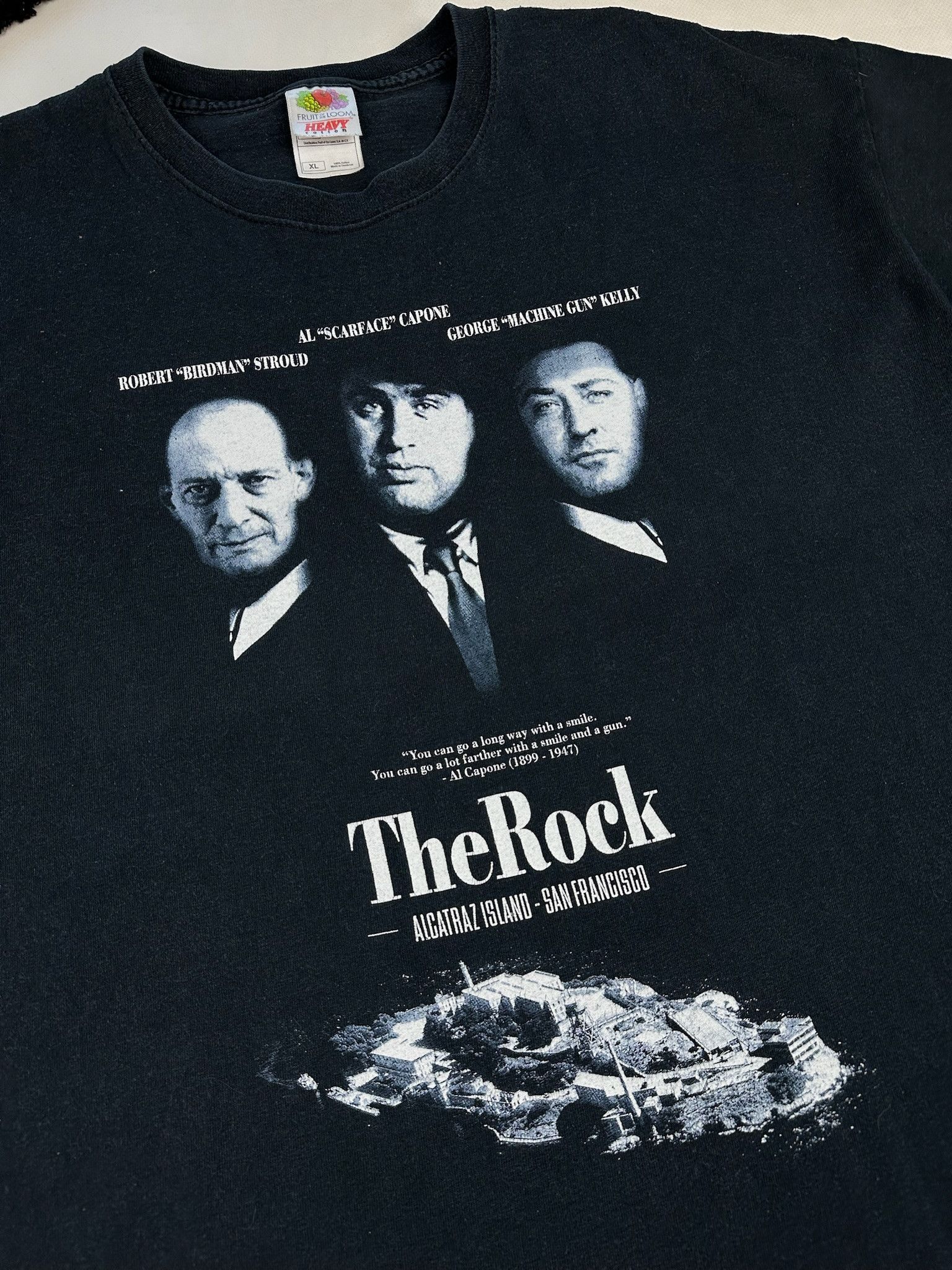 Vintage Alcatraz The Rock T-shirt al Capone scarface Size US XL / EU 56 / 4 - 3 Thumbnail