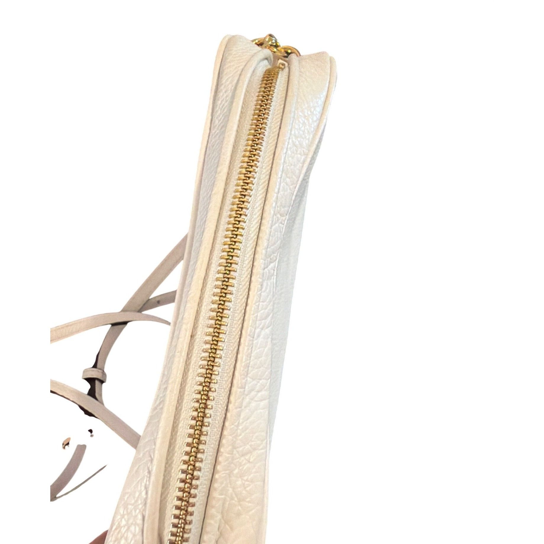 Michael Kors Michael Kors White Pebbled Leather Crossbody Bag Gold Tone H Size ONE SIZE - 5 Thumbnail