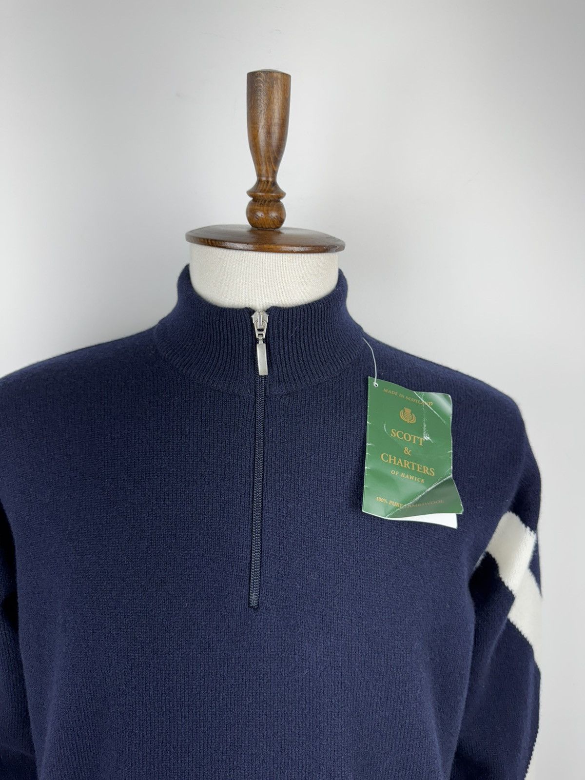 Scott & Charters Men’s Scott Charters Scotland Wool Sweater Zip Jumper XXL Size US XXL / EU 58 / 5 - 2 Thumbnail