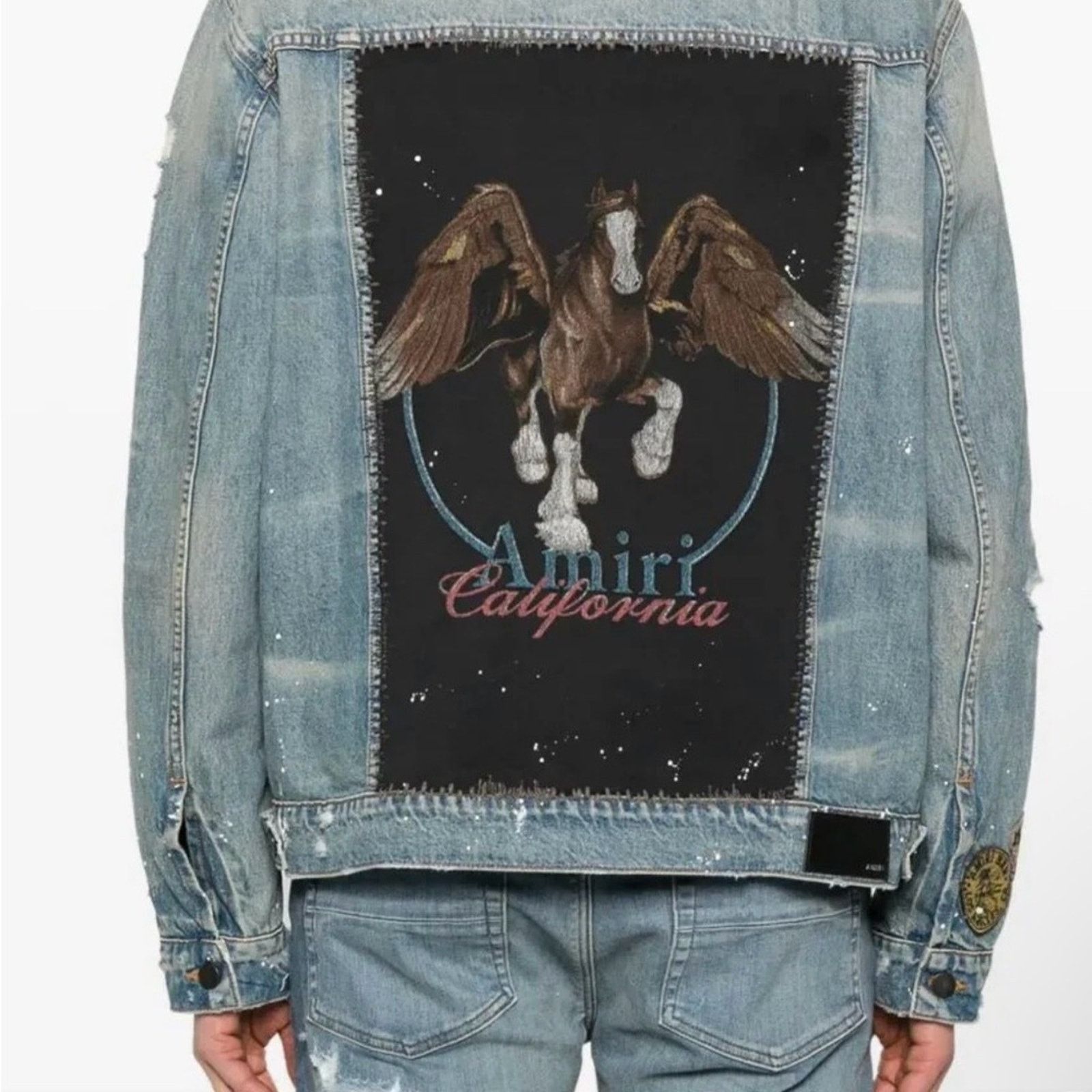 Amiri AMIRI AMIRI Vintage Pegasus Trucker Jacket Sz. M Sold Out Size US M / EU 48-50 / 2 - 1 Thumbnail