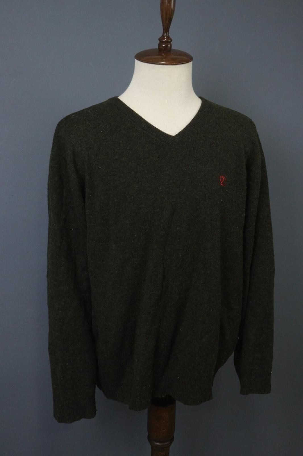 Fjallraven Fjällräven Green 100% Wool Knitted V-Neck Sweater Size 2XL Size US XXL / EU 58 / 5 - 7 Thumbnail