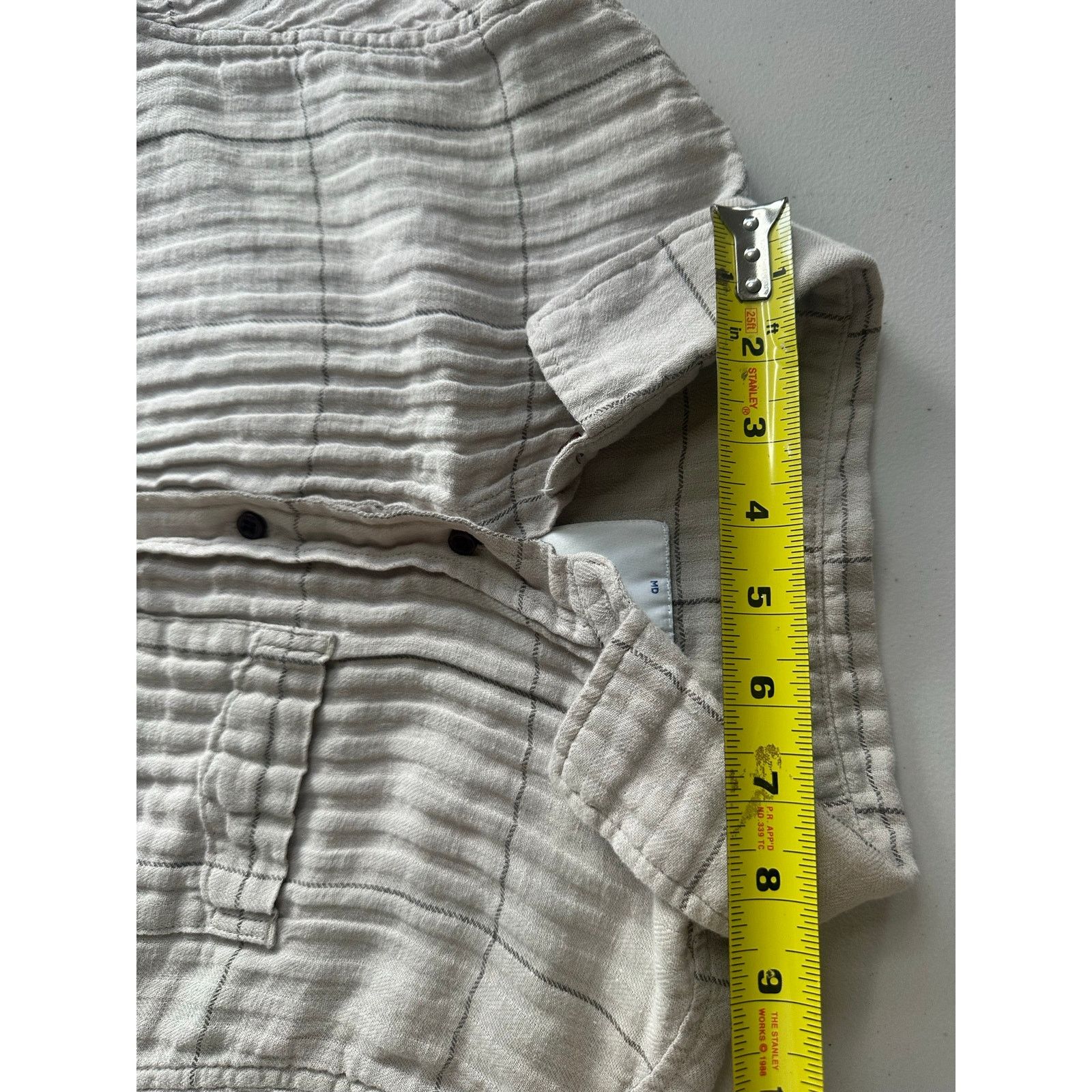 Katin Katin Monty Shirt Mens Gray Linen Short Sleeve Button Up M Size US M / EU 48-50 / 2 - 6 Thumbnail