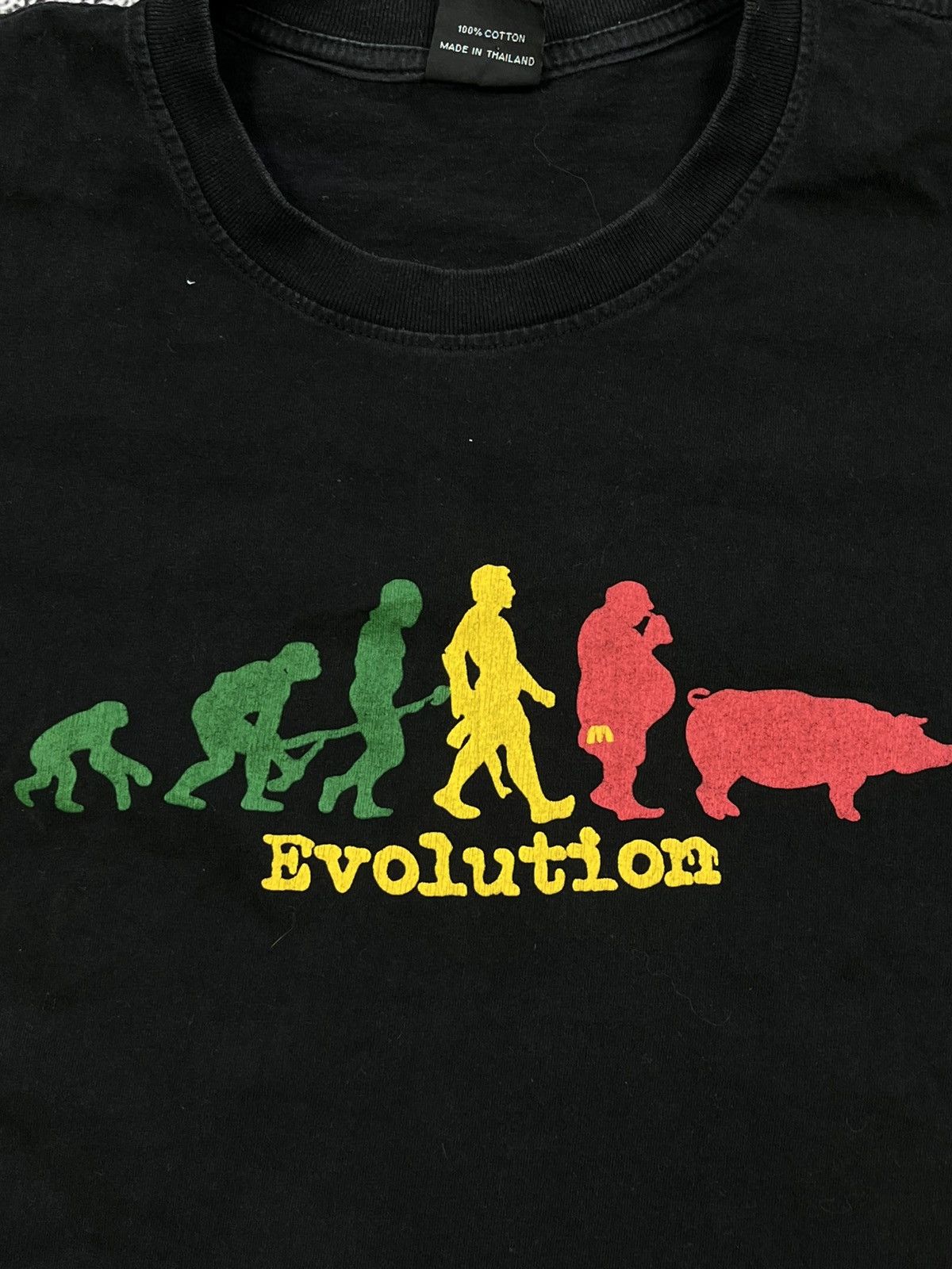 Vintage Vintage humor printed evolution logo tee M Size US M / EU 48-50 / 2 - 4 Thumbnail