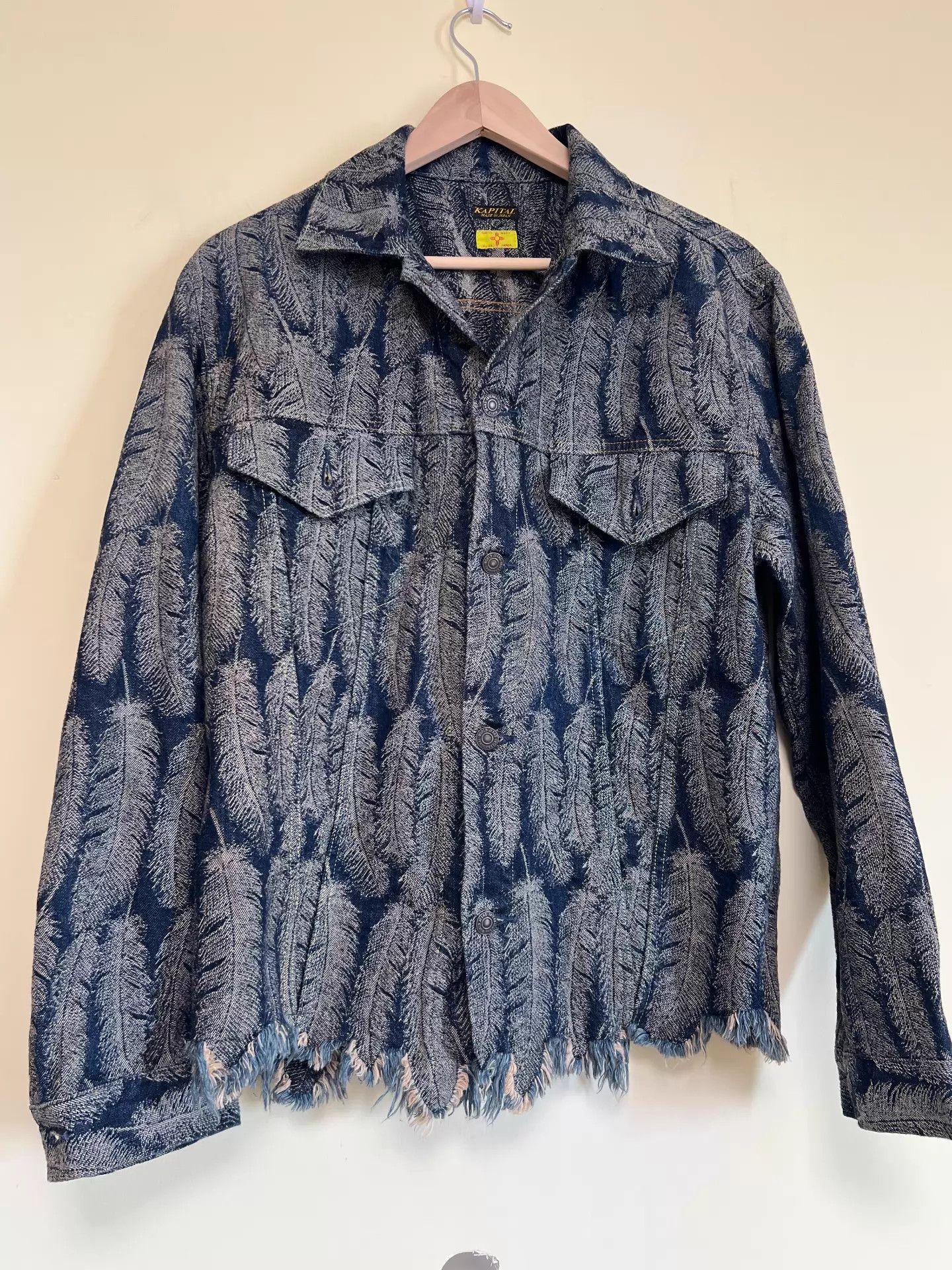 Kapital KAPITAL Tassel Feather Casual Denim Jacket XL Size US XL / EU 56 / 4 - 1 Thumbnail