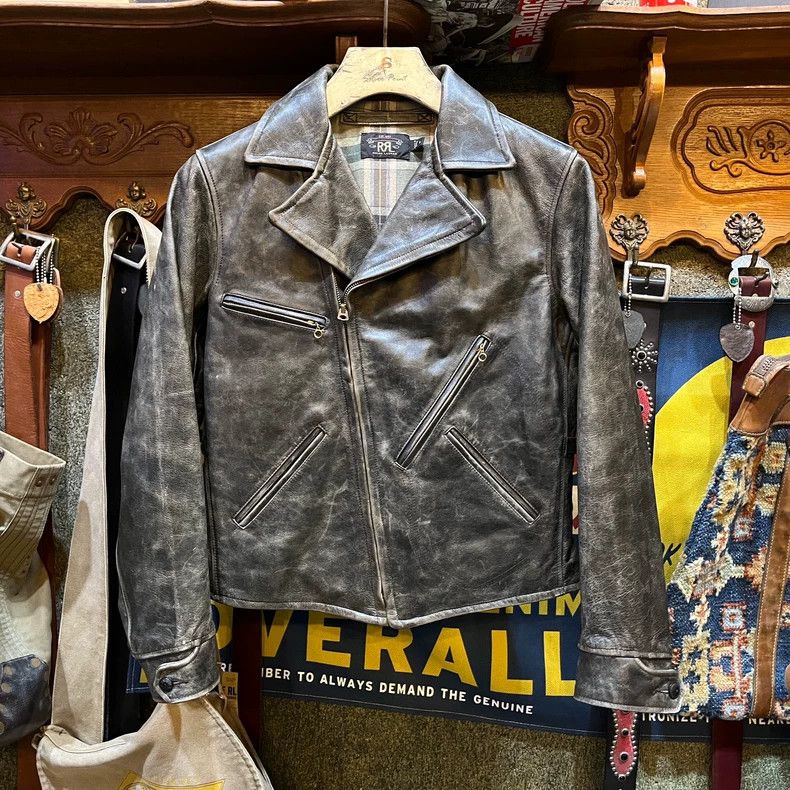 RRL Ralph Lauren RRL Leather Biker Jacket - dmc Size US S / EU 44-46 / 1 - 1 Thumbnail