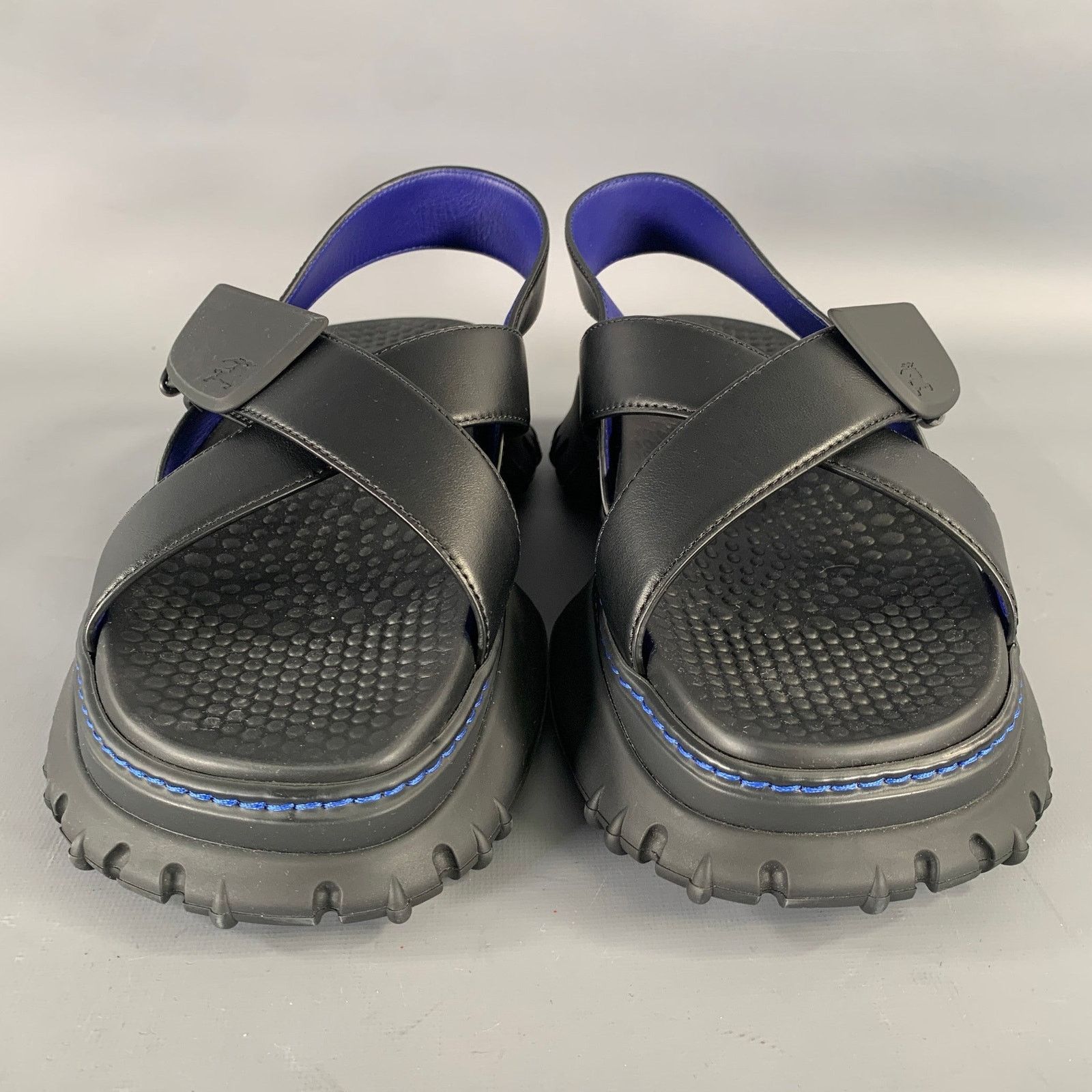 Burberry BURBERRY Size 10 Black Leather Sandals Size US 10 / EU 43 - 4 Thumbnail