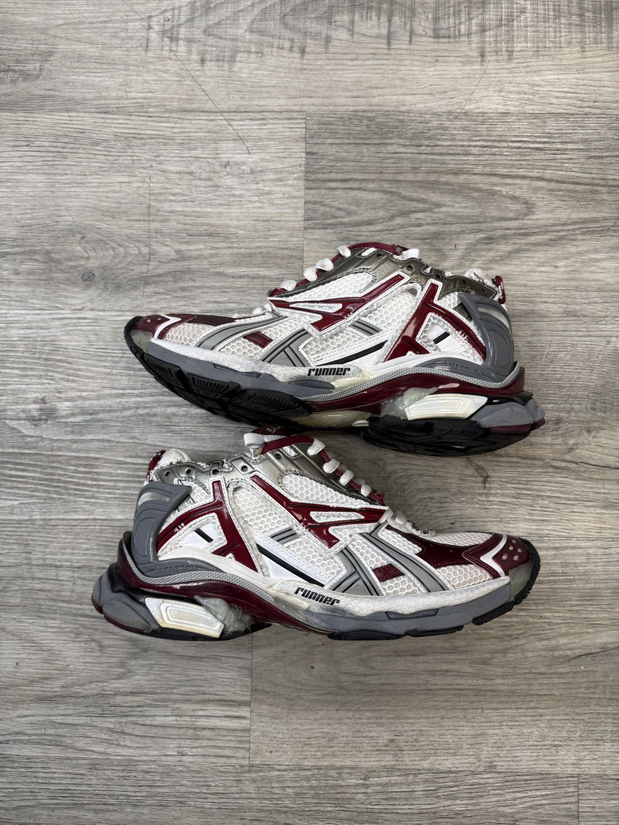 Balenciaga Balenciaga Runner - Red/White/Grey Size US 8 / EU 41 - 3 Thumbnail