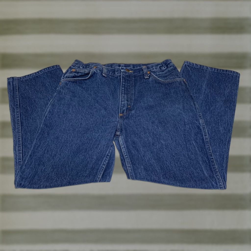 Wrangler VINTAGE Wrangler Jeans 915PW Mens Regular Fit Blue Denim 29x25 Jeans Mens 1980s Blue Denim 915PW Mens Regular Fit Jeans Size US 29 - 1 Thumbnail