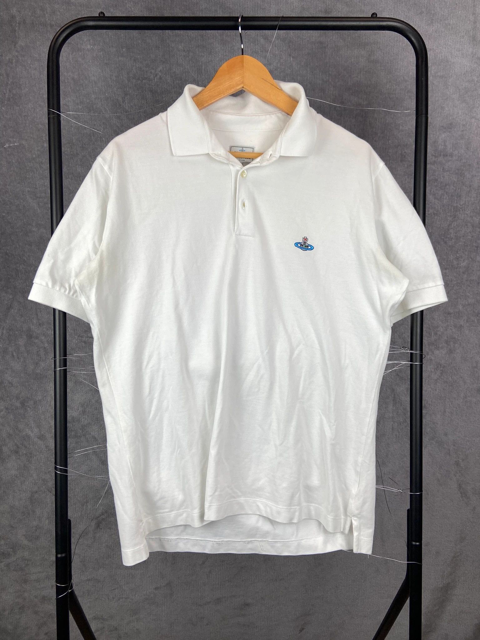 Vivienne Westwood Vivienne Westwood White Polo XL Orb Logo Size US XL / EU 56 / 4 - 1 Thumbnail