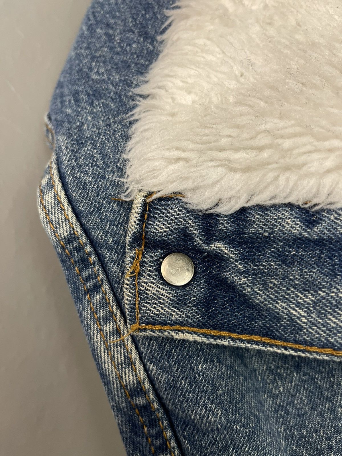 Levi's Levis Stamp 521 Lined Sherpa Trucker Denim Vintage Jacket Size US L / EU 52-54 / 3 - 12 Thumbnail