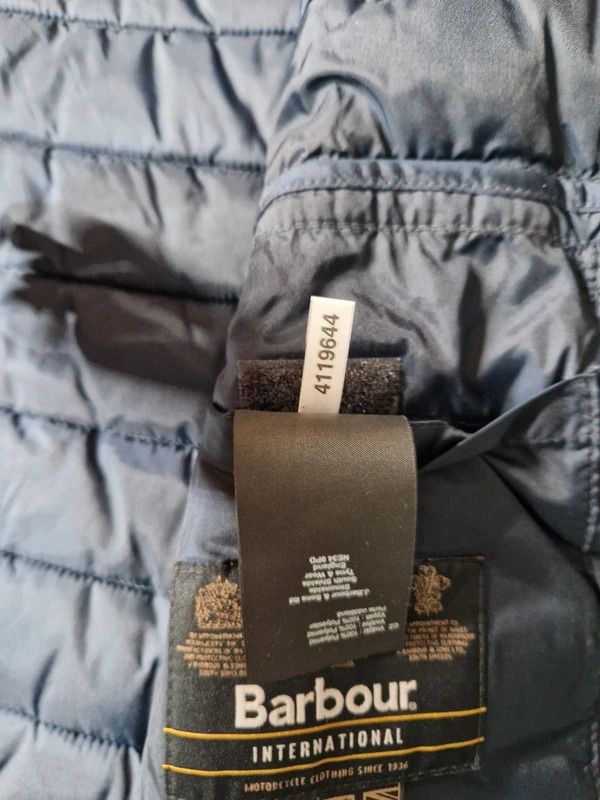 Barbour Barbour International Navy Hooded Quilted Jacket (Size S) Size US S / EU 44-46 / 1 - 8 Thumbnail