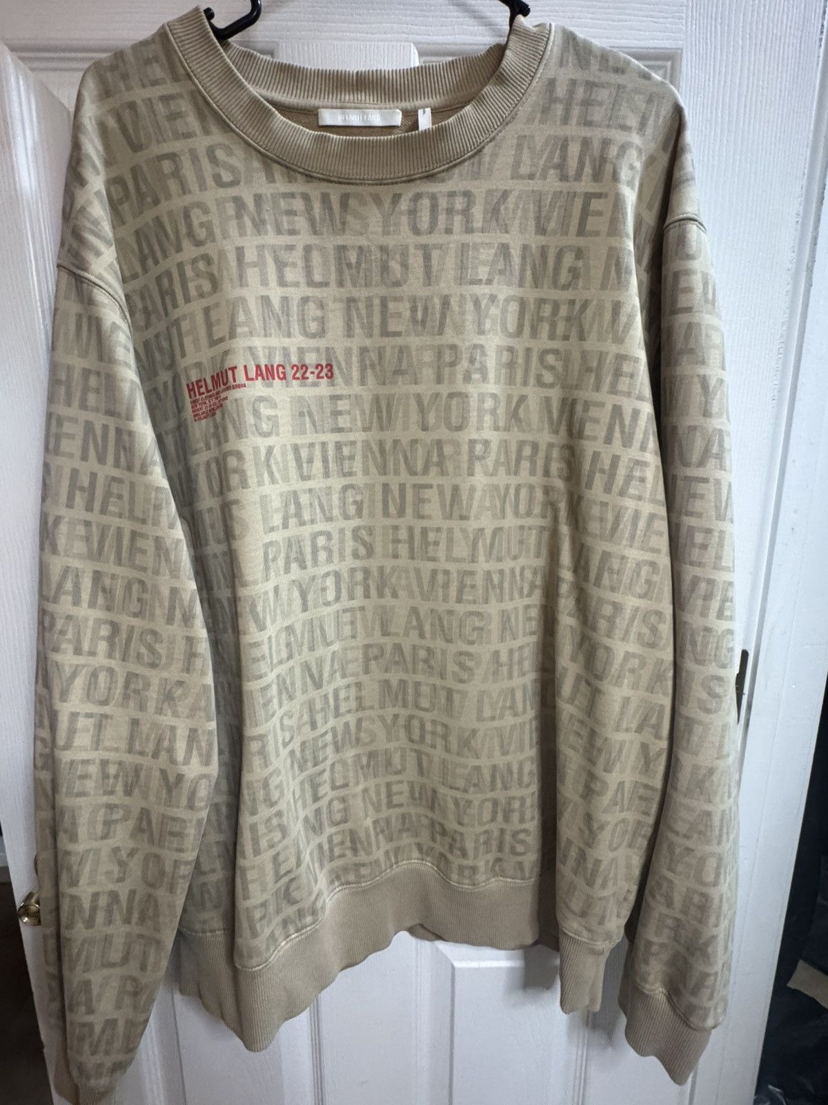 Helmut Lang Helmut Lang 22-23 Allover Print Crewneck Sweatshirt Size US XL / EU 56 / 4 - 1 Thumbnail