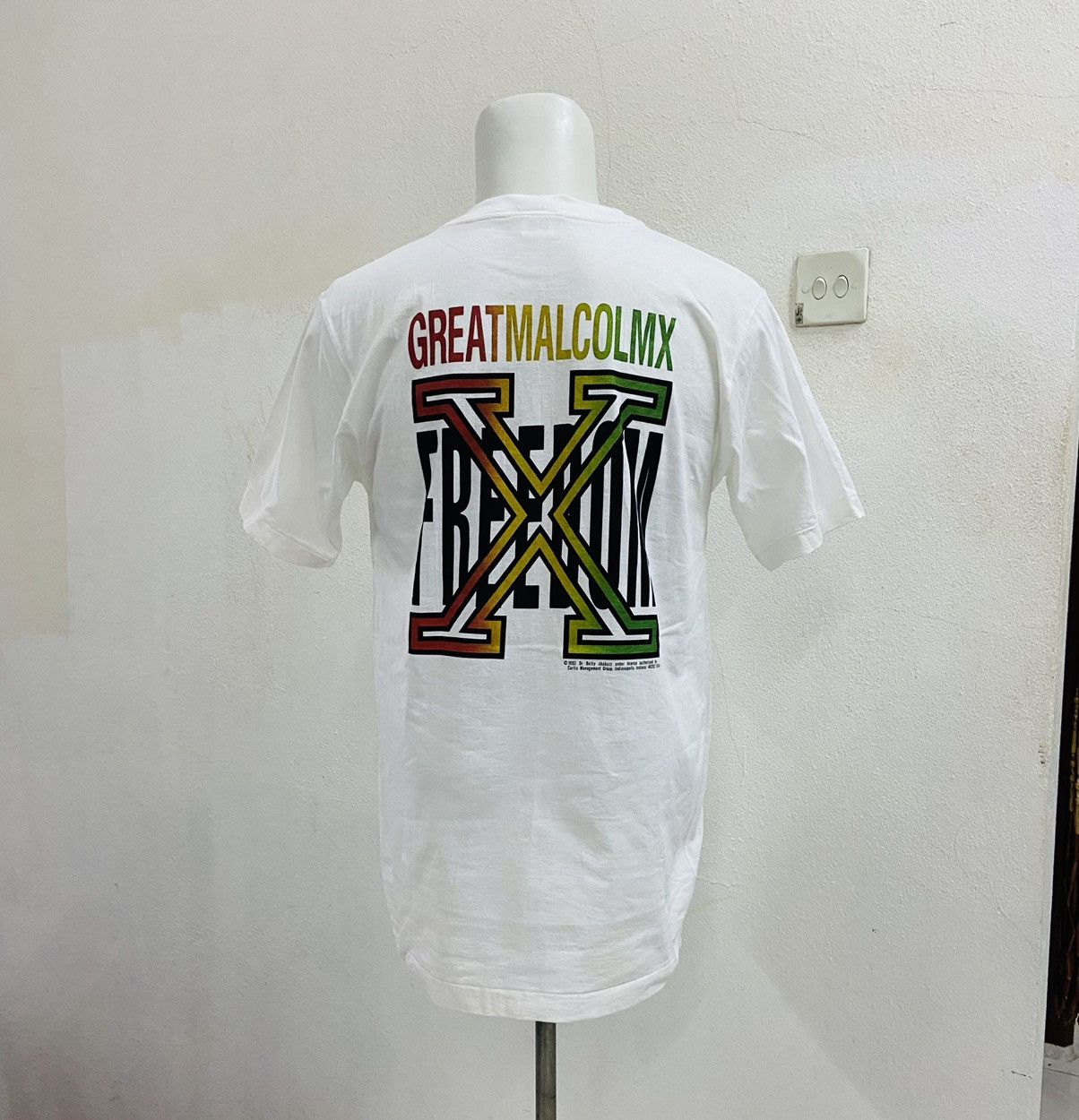 Vintage THE GREAT MALCOLM X : FREEDOM GRAPHIC TEE Size US L / EU 52-54 / 3 - 6 Thumbnail