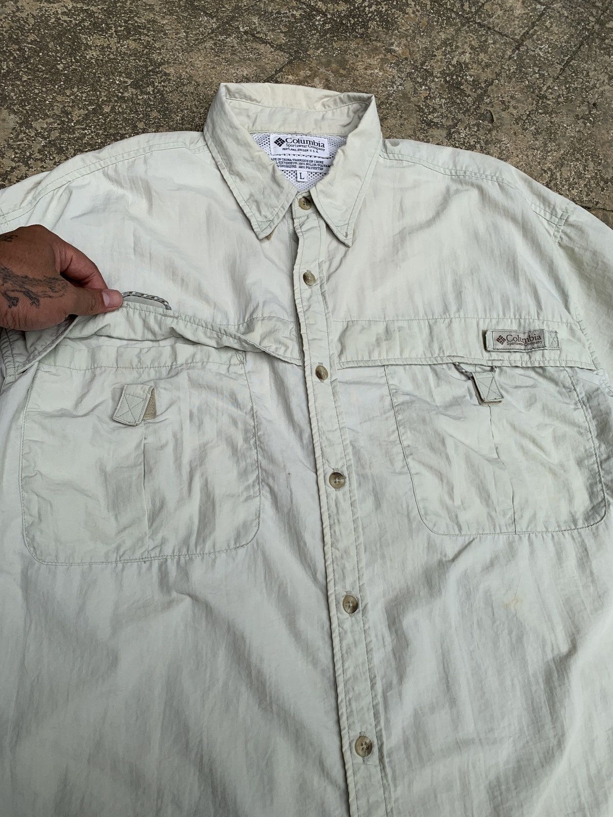 Columbia 2000s Columbia USA PFG Fishing Nylon Vent Shirt Size US L / EU 52-54 / 3 - 4 Thumbnail