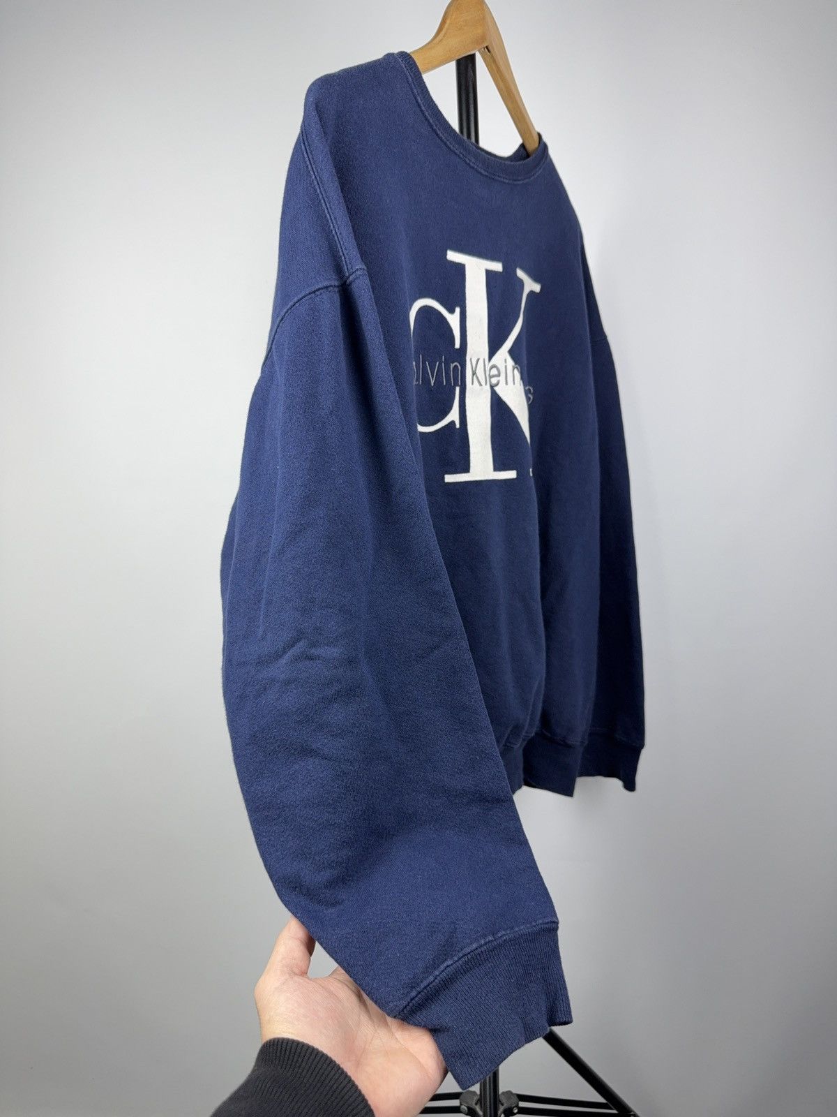 Calvin Klein Retro 90s Calvin Klein Jeans Logo Vintage USA Made Crewneck Size US M / EU 48-50 / 2 - 5 Thumbnail
