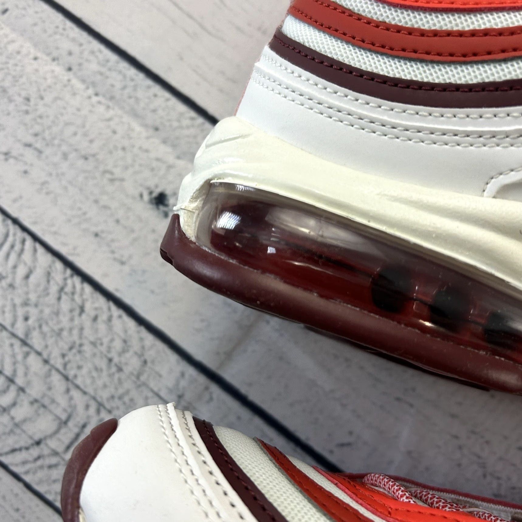 Nike **Nike Air Max 97 Men's White Dune Red Size 9 Refurbished** User: Nike Air Max 97 Men's White Dune Red Size 9 Refurbished Size US 9 / IT 39 - 7 Thumbnail