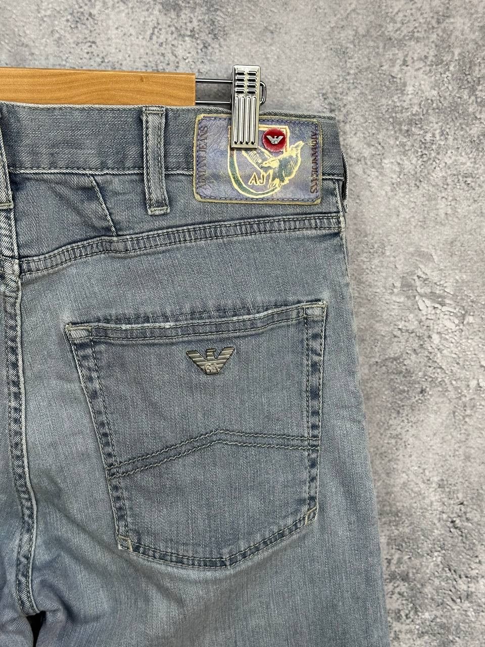 Giorgio Armani Armani Jeans AJ Jungle City Elephant Print Light Slim Jeans Size US 33 - 13 Thumbnail