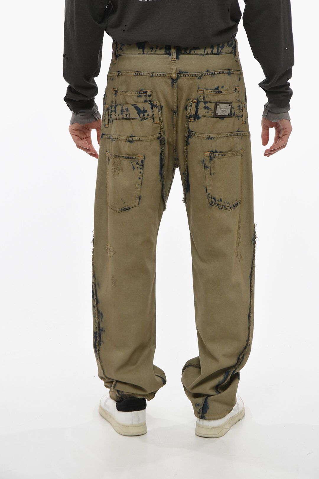 Dolce & Gabbana o1y0125 Jeans in Khaki/Black Size US 32 / EU 48 - 2 Thumbnail