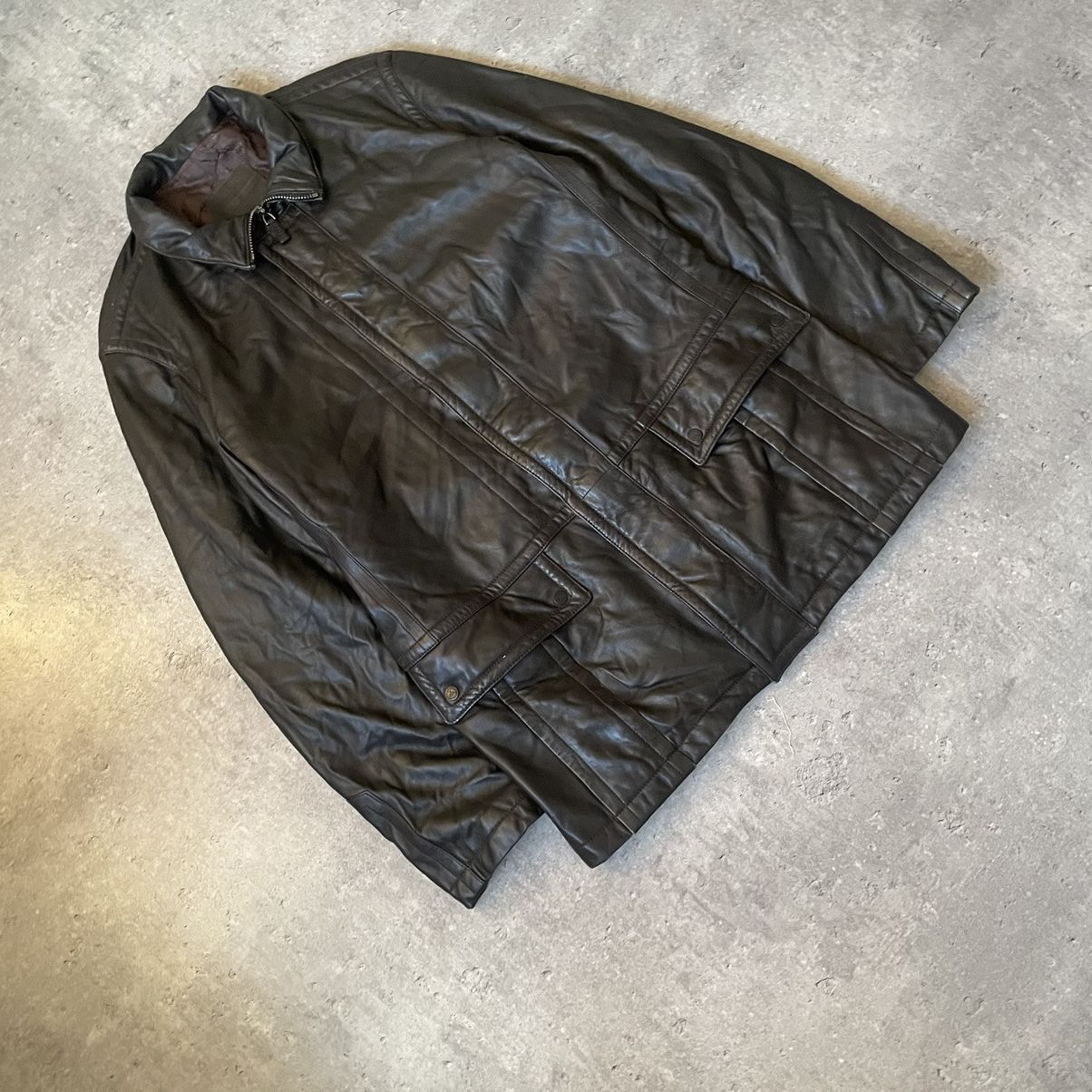 Bally × Vintage Vintage Leather/Lamb Skin Coat Jacket Size US XL / EU 56 / 4 - 2 Thumbnail