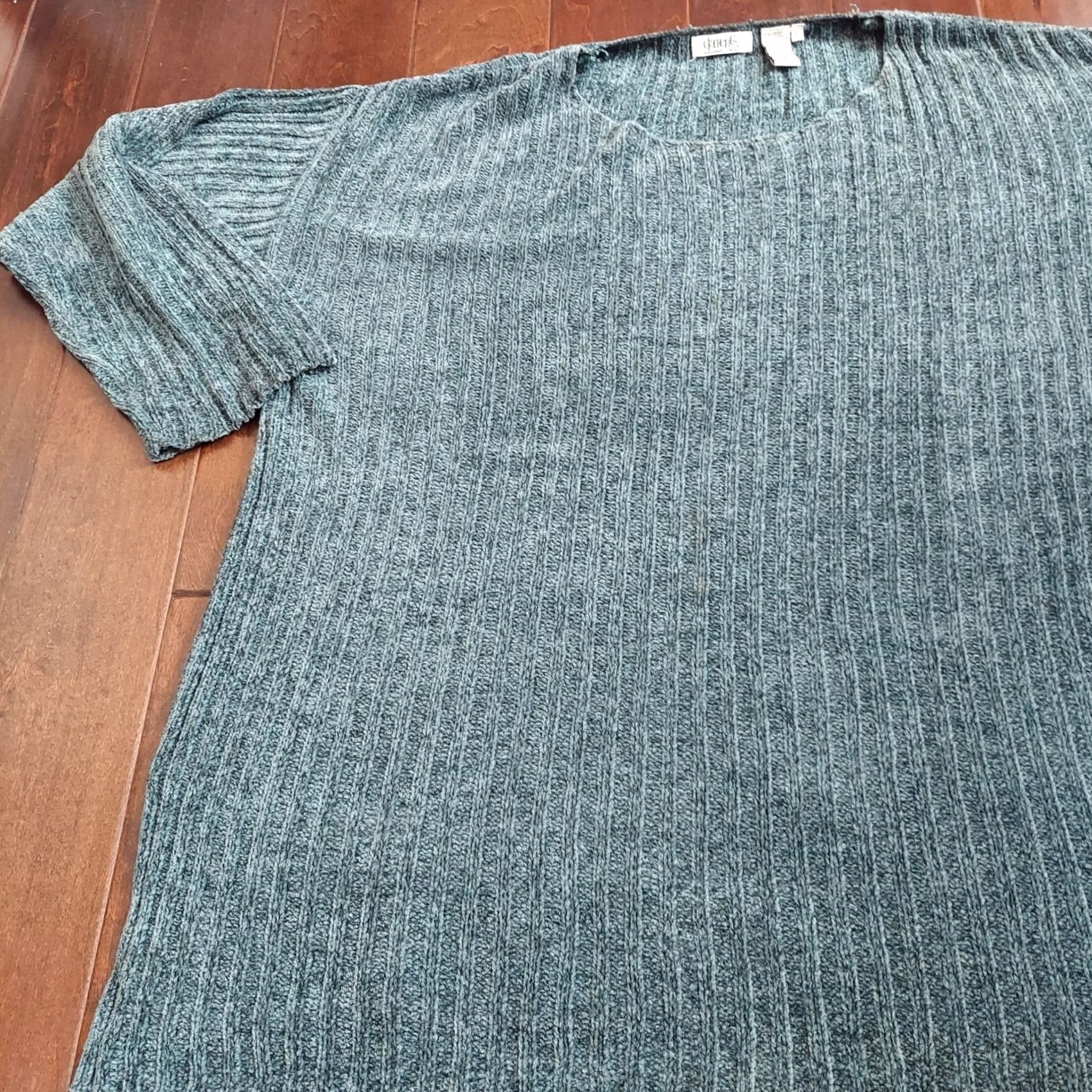 Vintage Spiegel Elements Exclusively Women's Green Long Sleeve Knit Sweater - L, Pullover, Regular Fit, Breathable, Rayon Acrylic, Spring Summer, Women Size L / US 10 / IT 46 - 6 Thumbnail