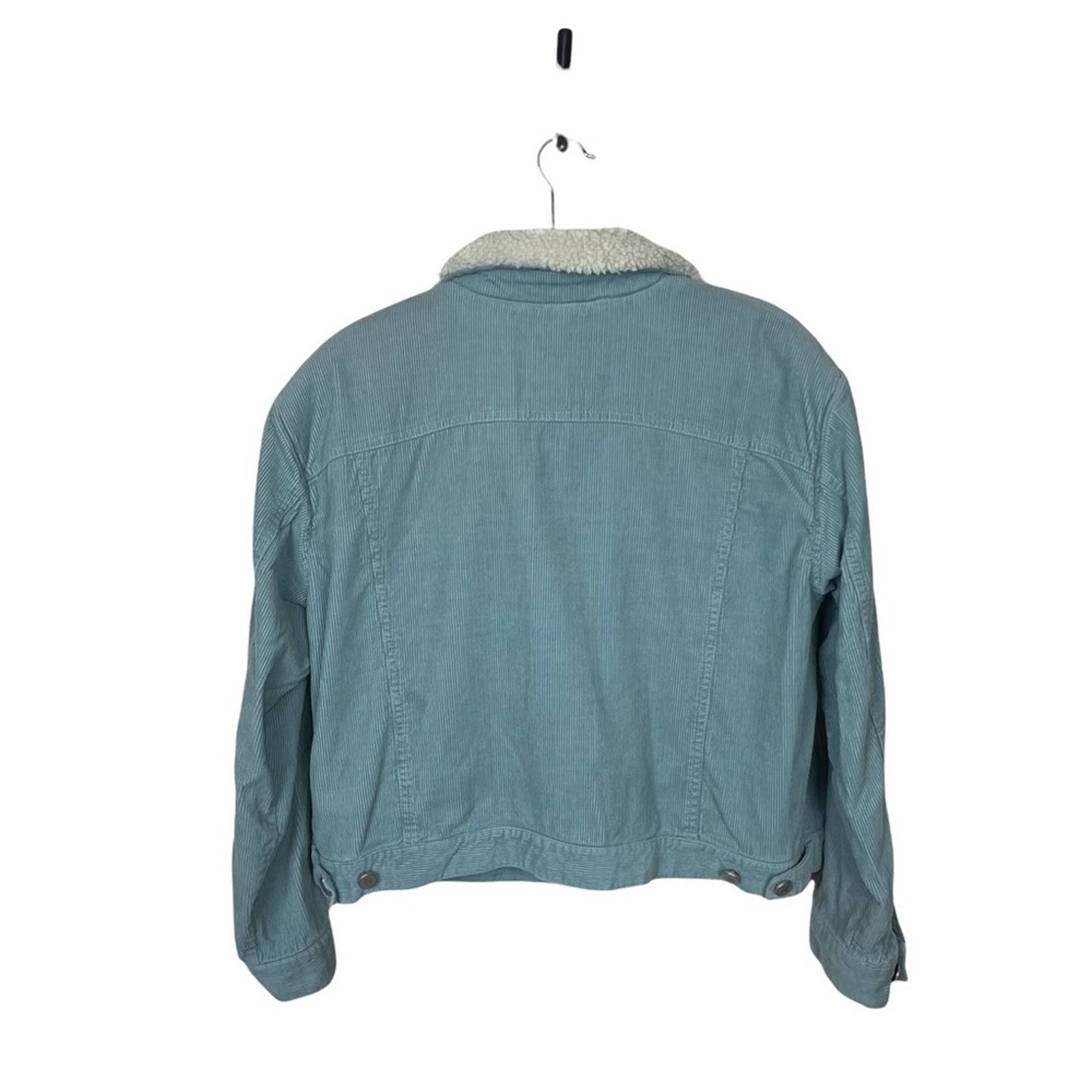 Asos Asos Denim Corded Button Up Jacket Fleece Collar Blue 14 Size XL / US 12-14 / IT 48-50 - 2 Thumbnail