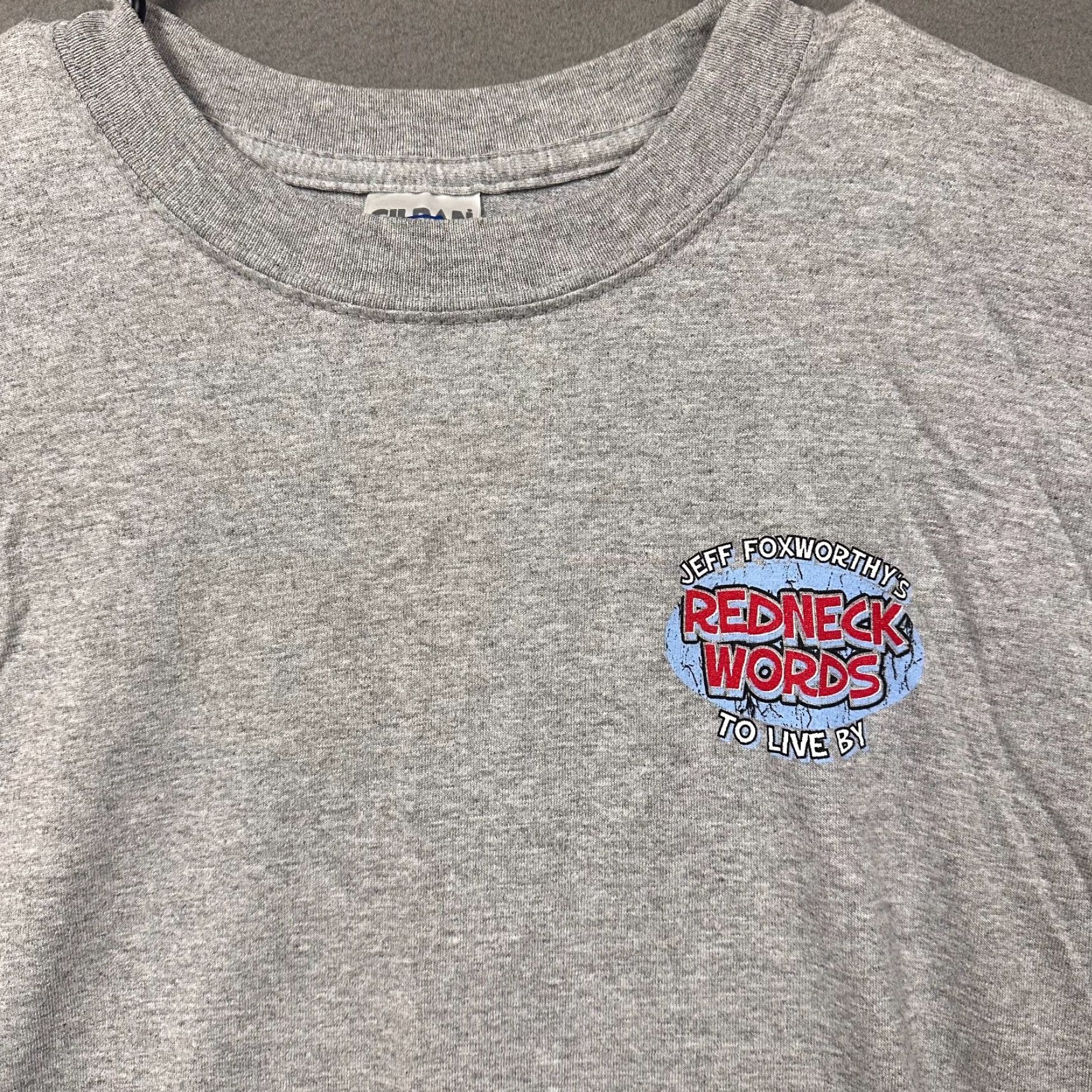 Gildan VTG Foxworthy Redneck Words Live By "Skillet" Racing Humor Tee Shirt Medium Size US M / EU 48-50 / 2 - 4 Thumbnail