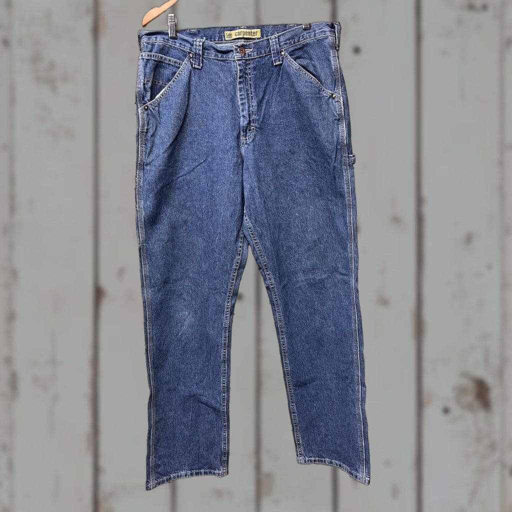 Lee VINTAGE Lee Dungarees Jeans Mens 36X34 Carpenter PAINTER Distressed Skater Relaxed Relaxed Size US 36 / EU 52 - 1 Thumbnail