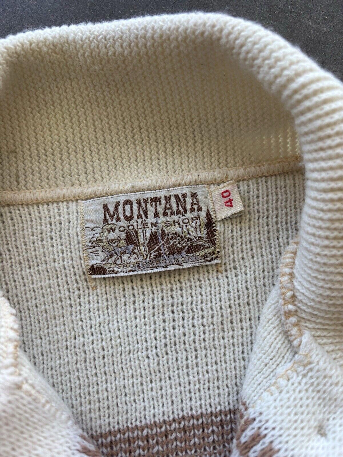 Vintage Vintage 70s 80s Montana Woolen Shop Button Up Sweater Sz 40 Size M / US 6-8 / IT 42-44 - 7 Thumbnail