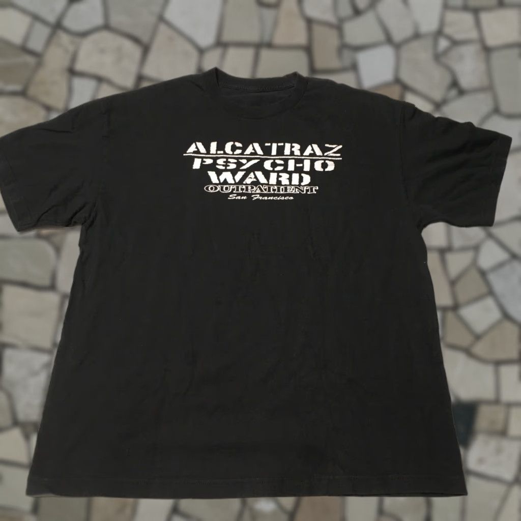 Fruit Of The Loom VINTAGE Alcatraz Tshirt Grunge Retro San Francisco XL Black 90s California Punk Rock Nike? Size US XL / EU 56 / 4 - 1 Thumbnail