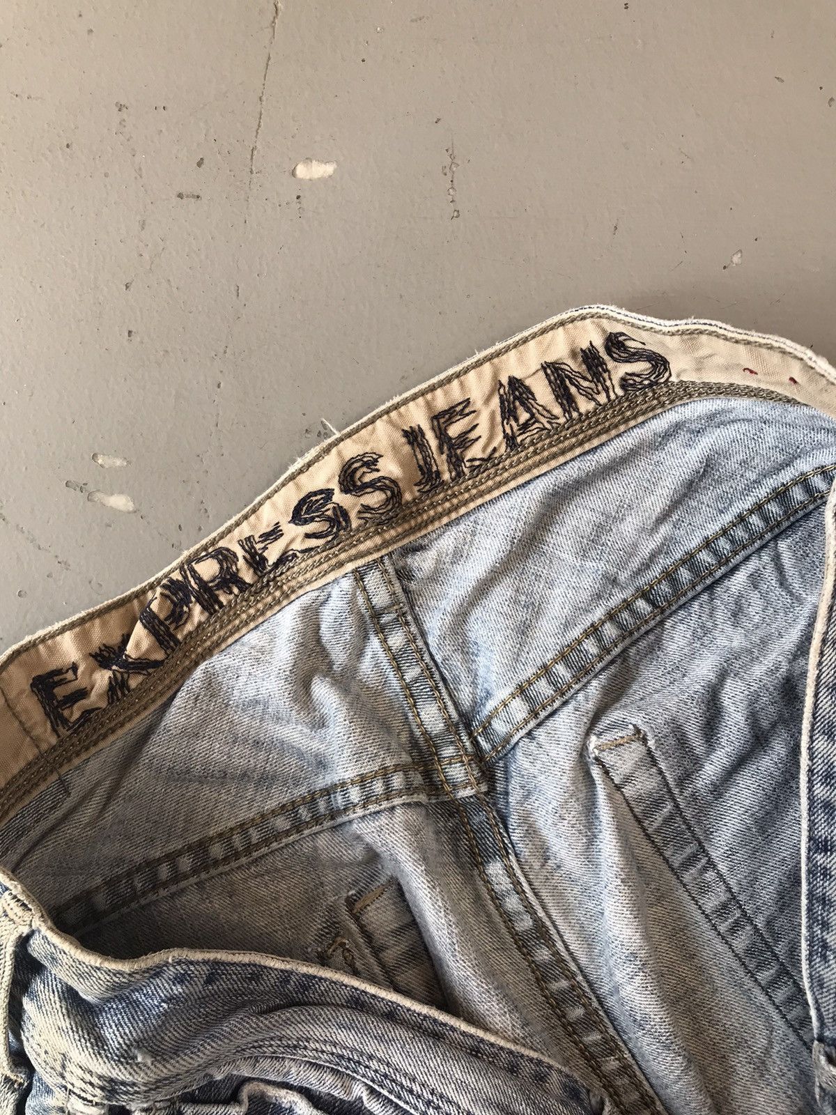 Express × Vintage Vintage express jeans distressed stitched denim Size US 38 / EU 54 - 7 Thumbnail