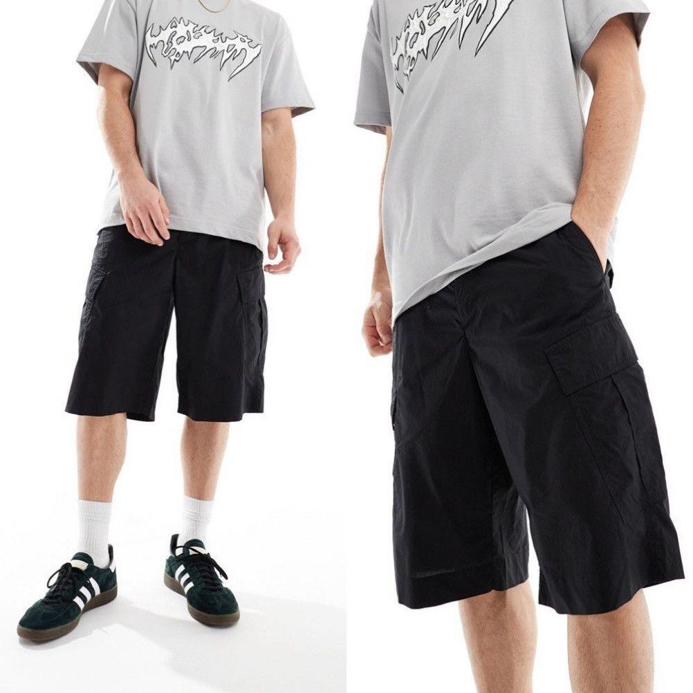 Allsaints All Saints Ardy Cargo Mens Shorts Black W 31 Organic Cotton Size US 31 - 11 Thumbnail