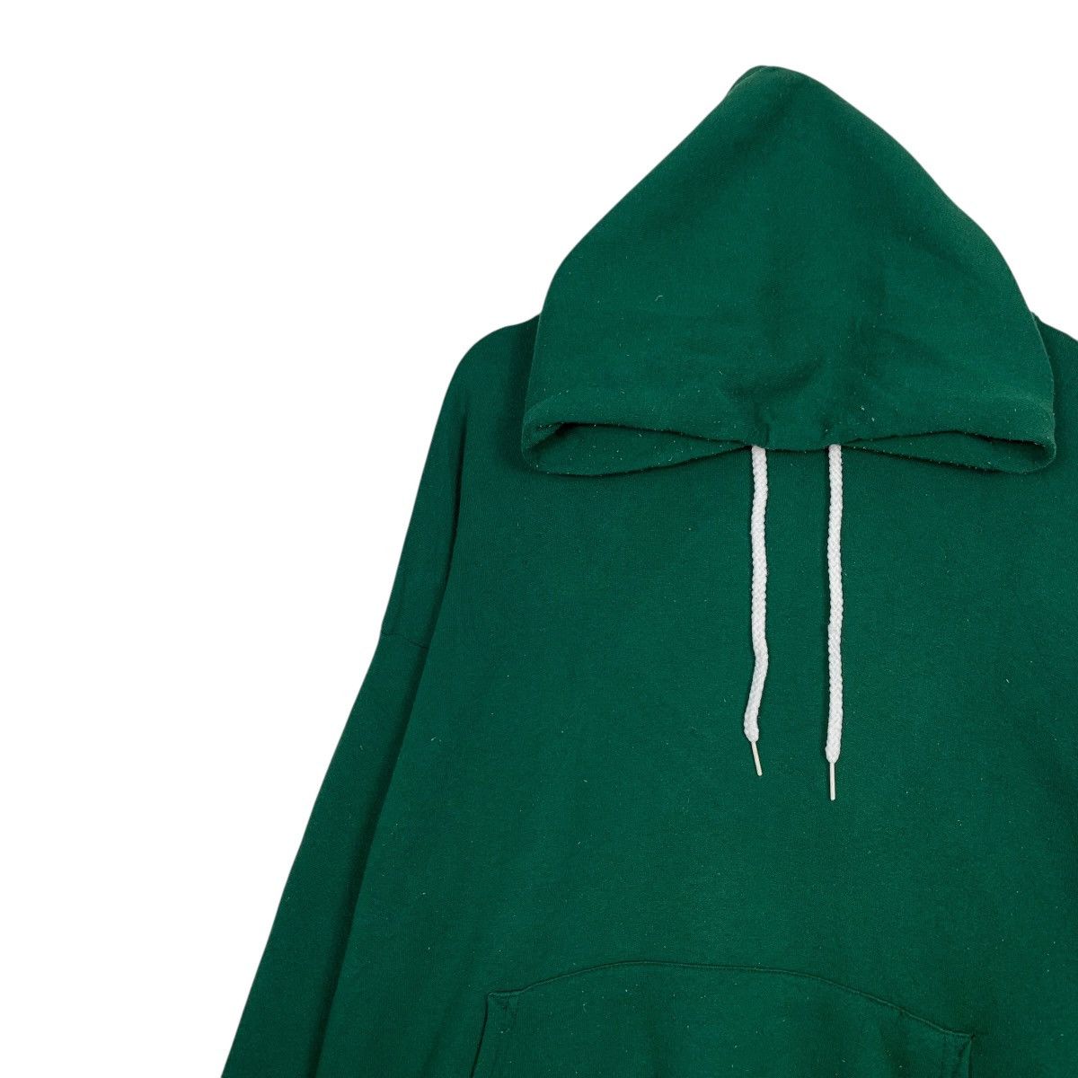 Vintage 90’s HANES Made in Usa Green Plain Hoodies #3556-C162 Size US XL / EU 56 / 4 - 3 Thumbnail