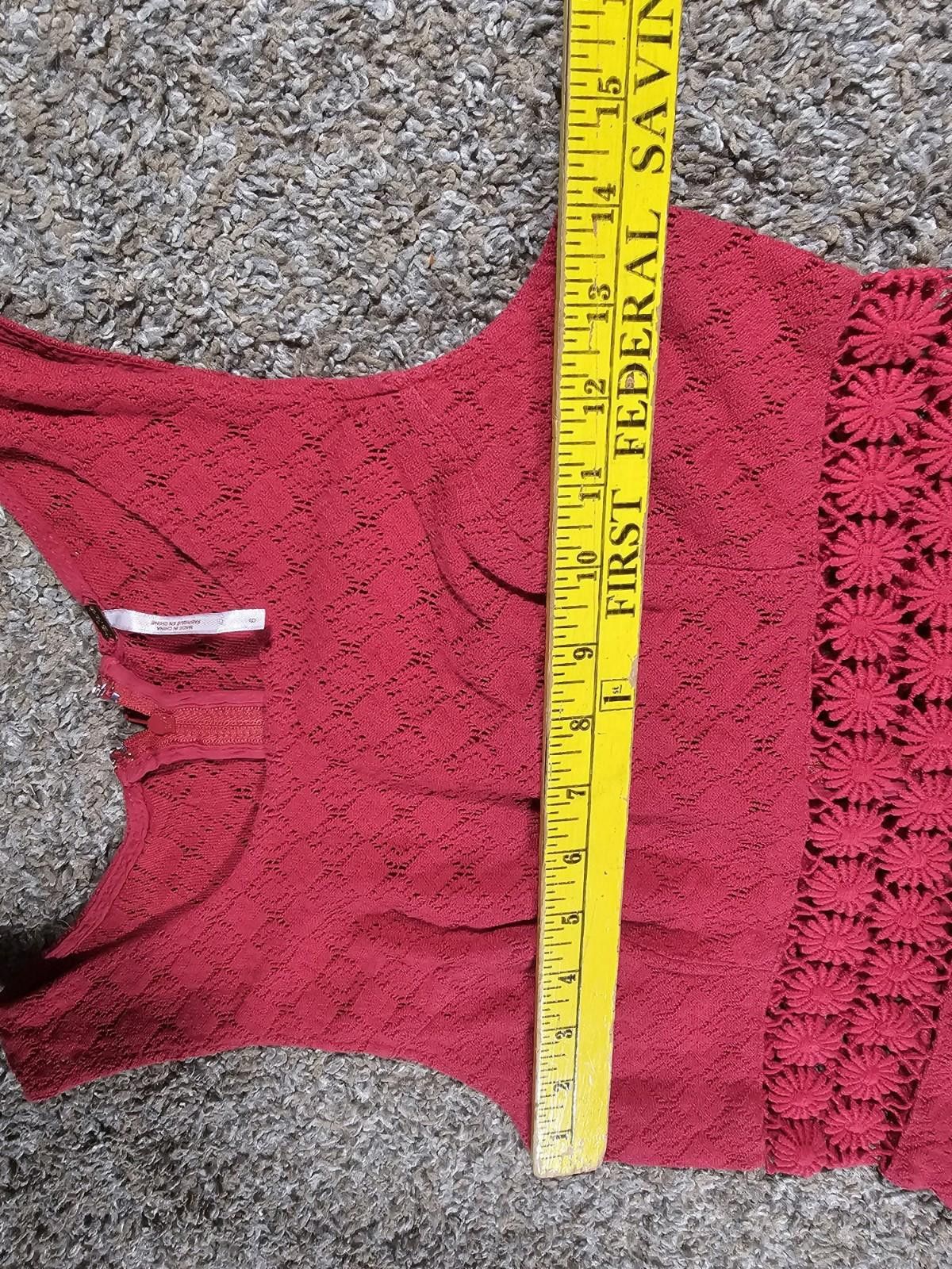 Free People Free People Sz 6 Red Dress Zip Back Size M / US 6-8 / IT 42-44 - 5 Thumbnail