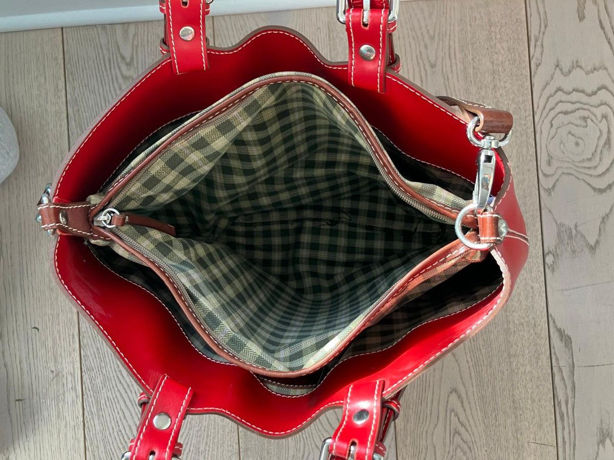 Angelo Nardelli Nardelli Red Leather Tote Bag - Made in Italy Size ONE SIZE - 3 Thumbnail