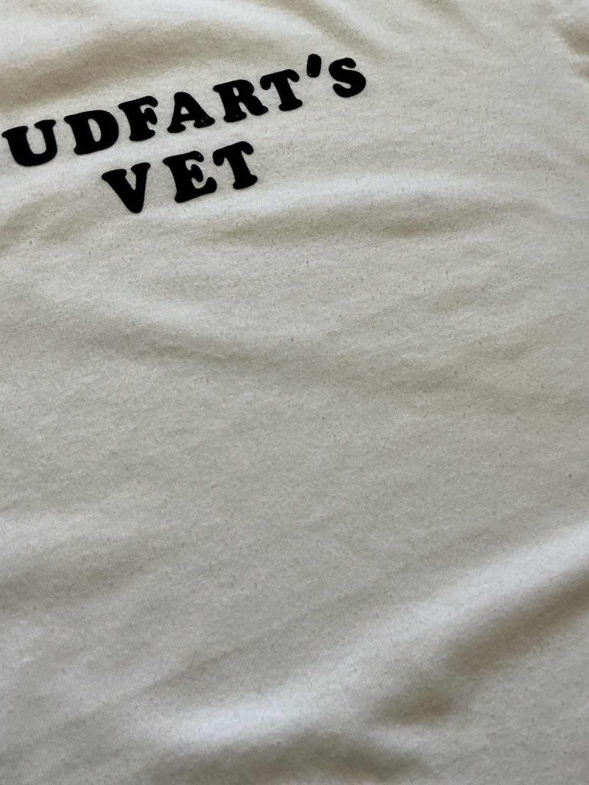 Vintage Vintage Stedman Super 50 Mudfarts Vet Felt Letter T-Shirt Size US XL / EU 56 / 4 - 9 Thumbnail