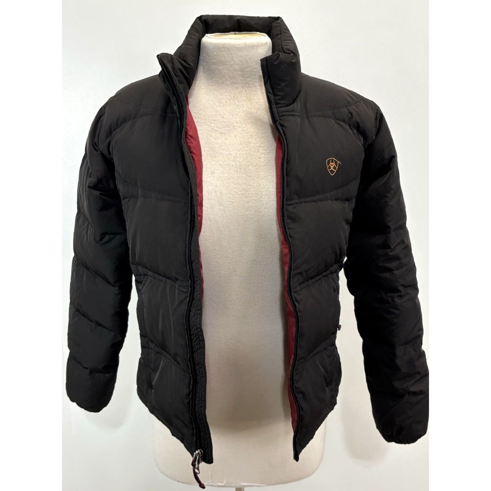 Ariat Ariat Goose Down Puffer Jacket Women’s Small Black Full Zip Western Logo Jacket Size S / US 4 / IT 40 - 7 Thumbnail