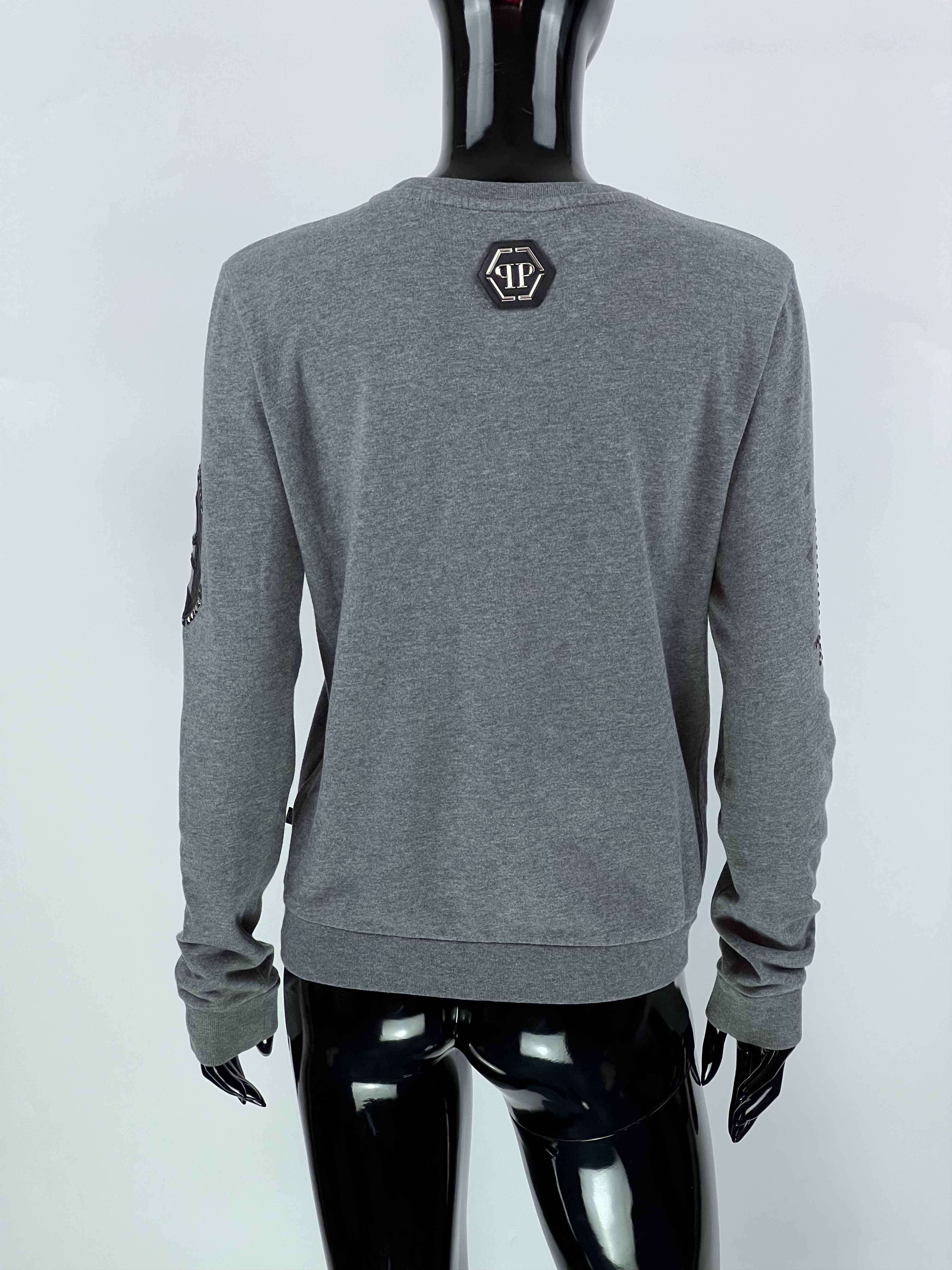 Philipp Plein Philipp Plein Women's Gray Sweathirt Size S Size S / US 4 / IT 40 - 2 Thumbnail
