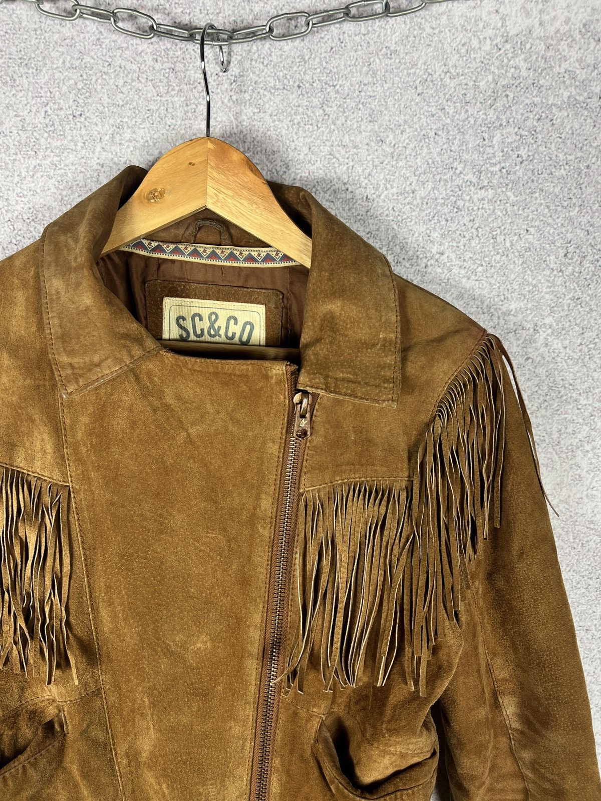 Vintage Woman’s Western Cowboy Girl Suede Leather Jacket Size M / US 6-8 / IT 42-44 - 3 Thumbnail