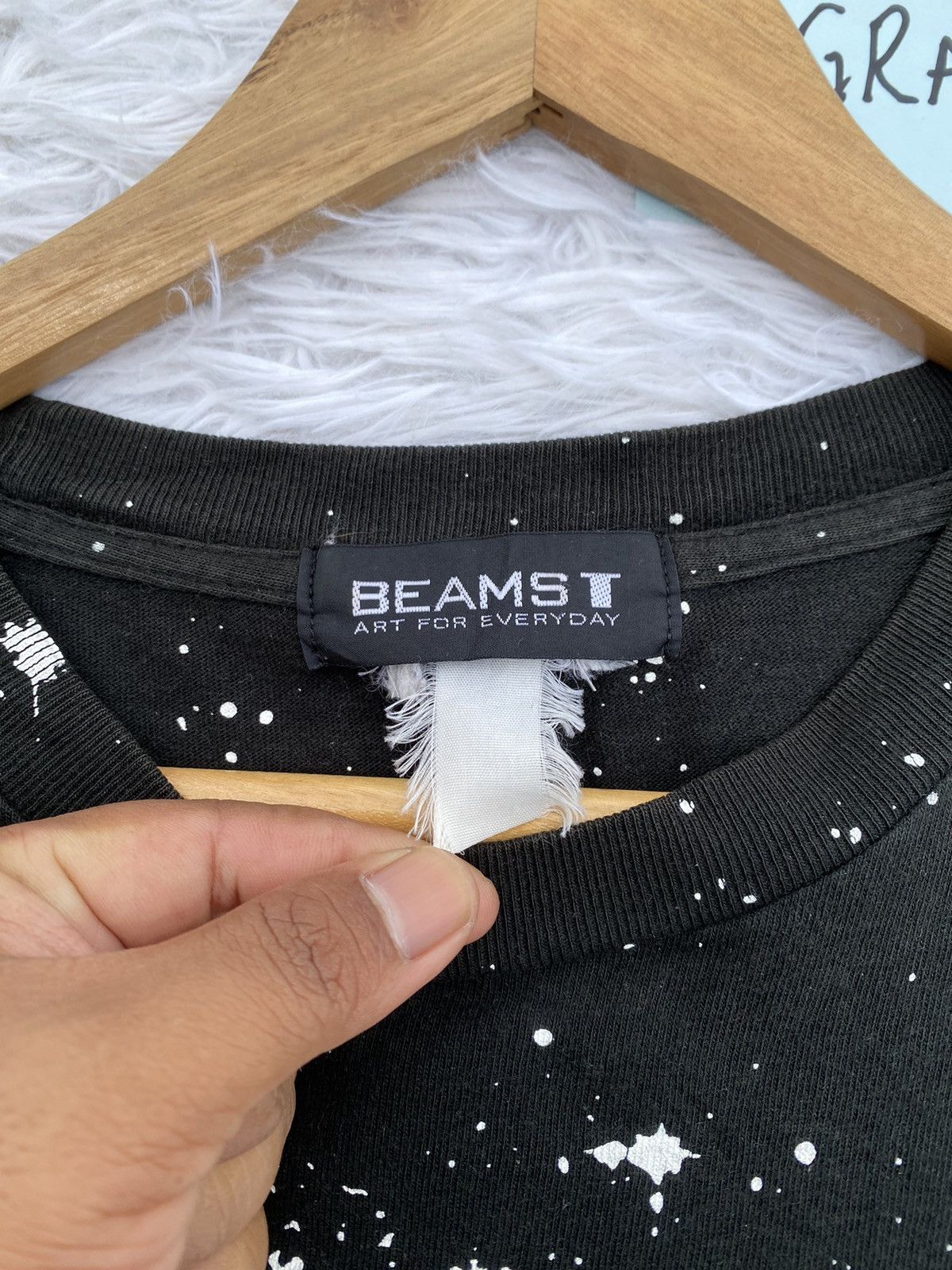Beams Plus Rare Beams Japanese Brand Painted Art Design Tshirt Size US L / EU 52-54 / 3 - 10 Thumbnail