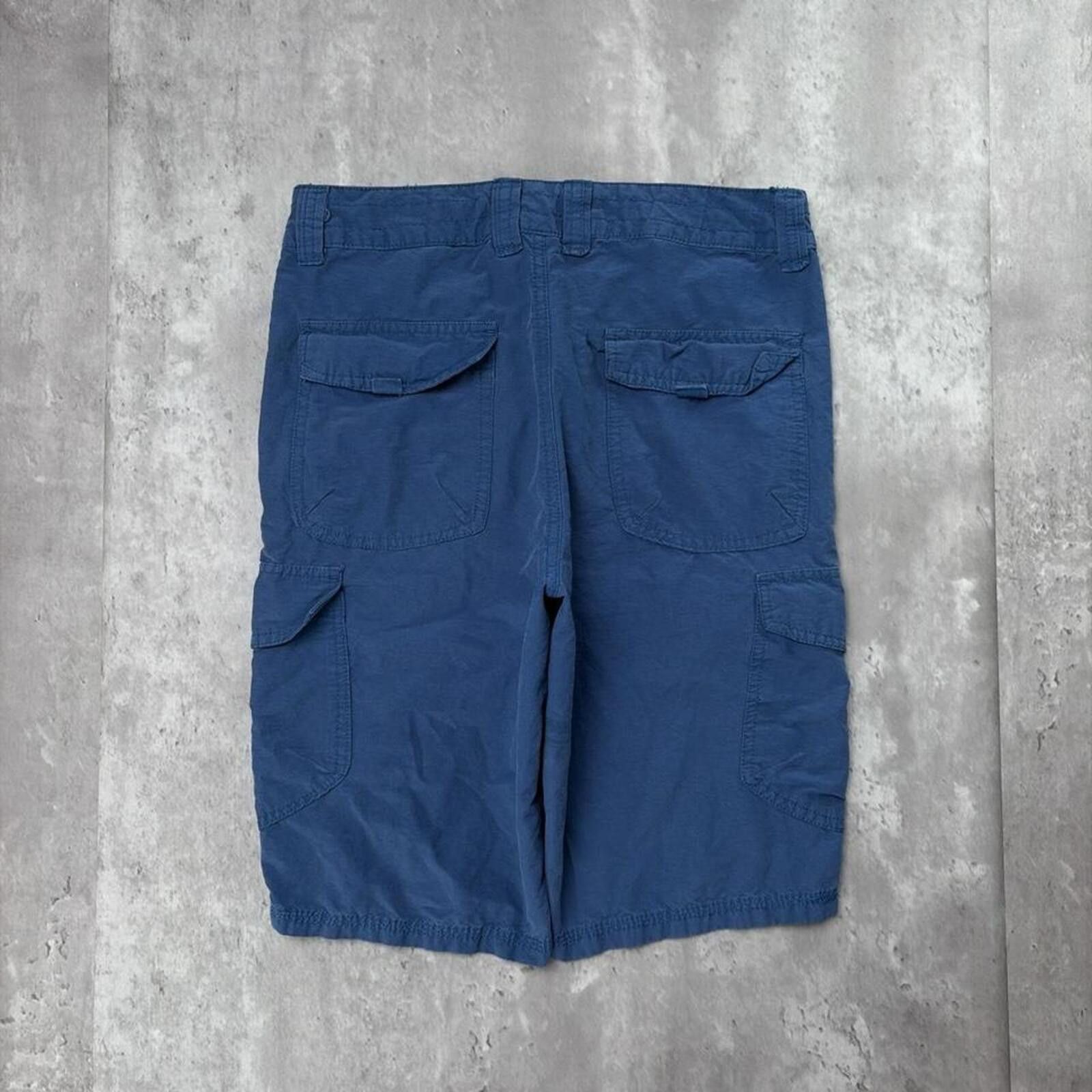 Other Y2K Navy First Wave Surf Grunge Baggy Cargo Shorts Size 26" / US 2 / IT 38 - 1 Thumbnail