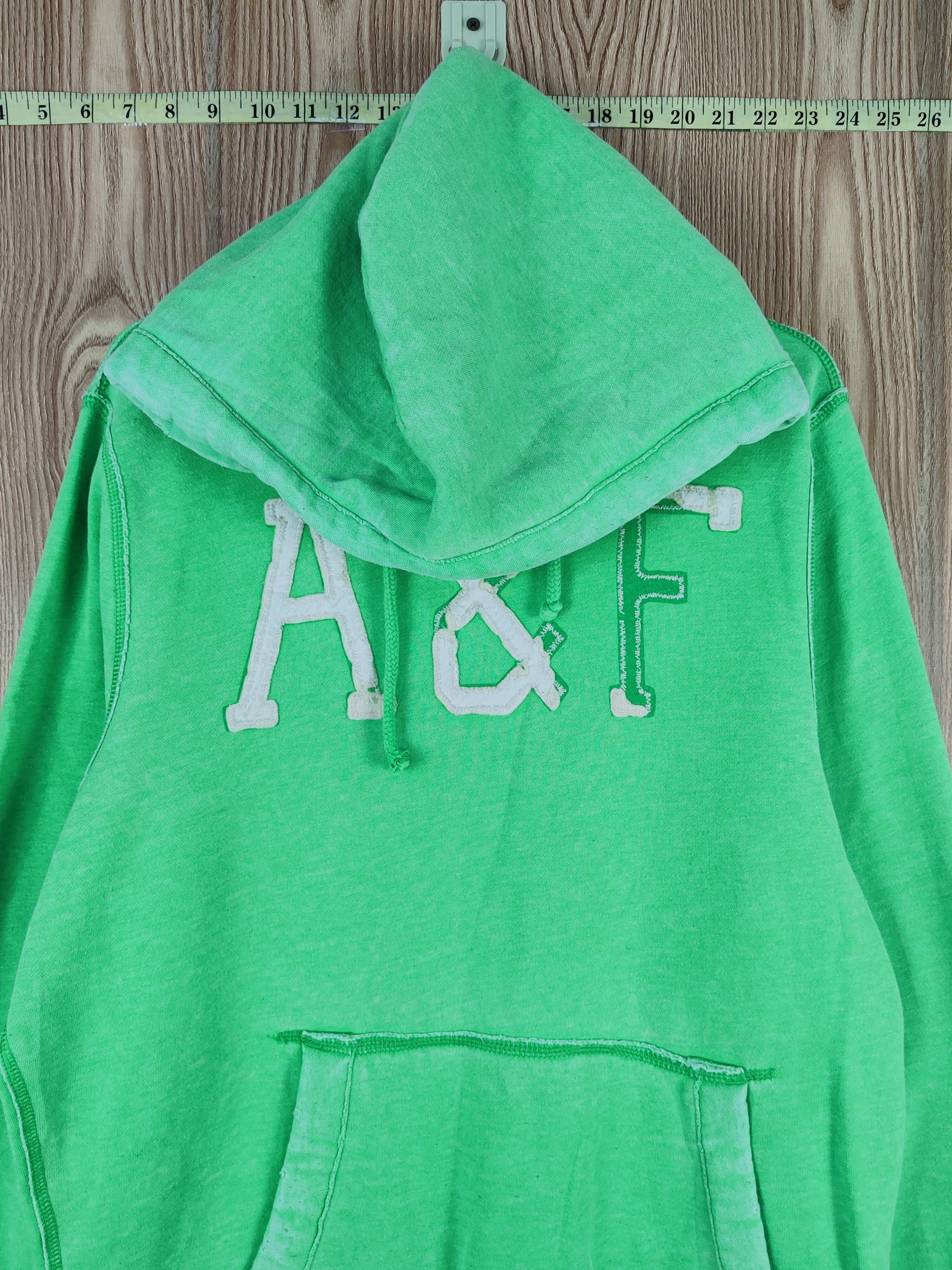 Abercrombie & Fitch × Vintage Abercrombie & Fitch Light Green Vintage Hoodie Sweatshirts Size US XXL / EU 58 / 5 - 2 Thumbnail