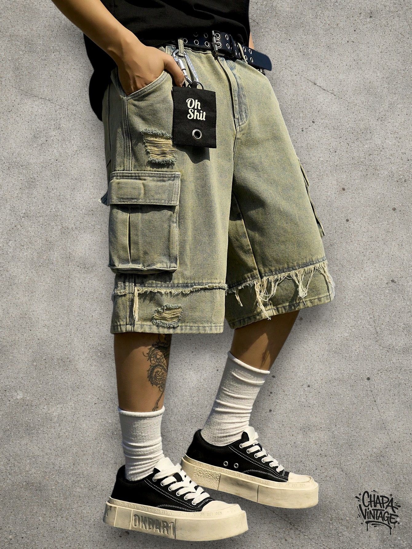 Vintage Cargo denim shorts Size US 32 / EU 48 - 1 Thumbnail
