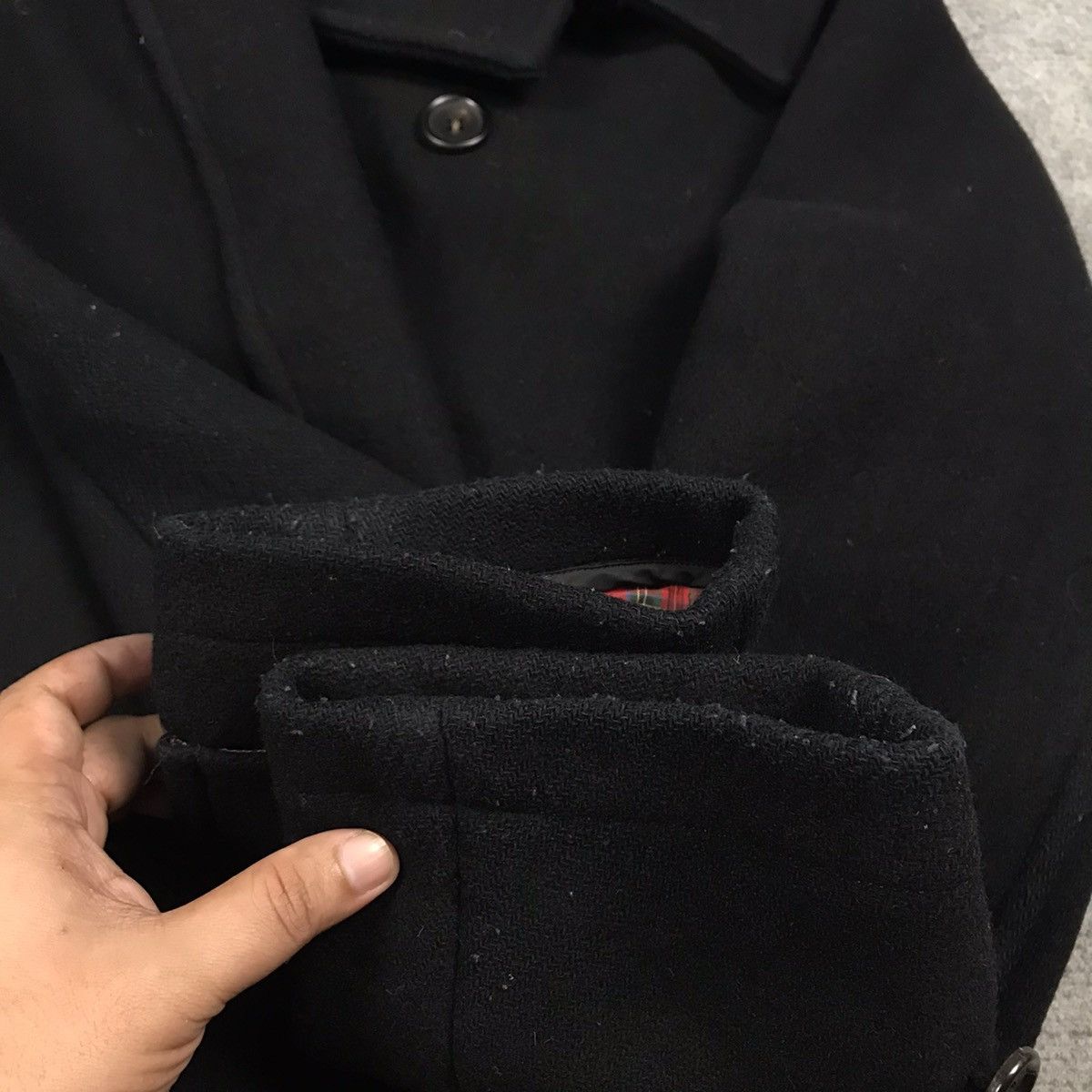 Comme des Garcons × Comme des Garcons Homme COMME DES GARÇONS WOOL JACKET LEATHER COLLAR Size US M / EU 48-50 / 2 - 17 Thumbnail