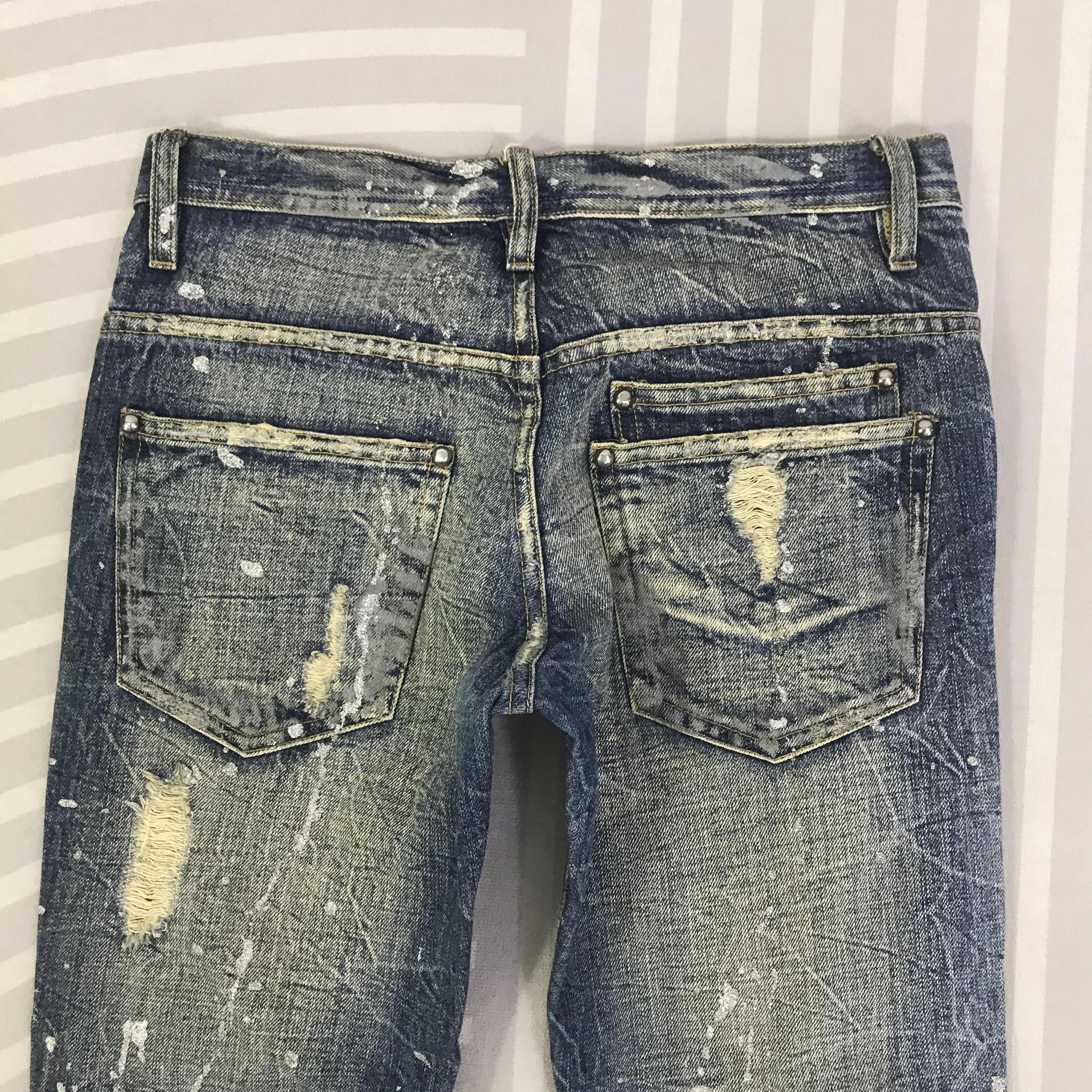 Japanese Brand Midas Explosion Distressed punk Bootcut pants K130B18 Size US 29 - 5 Thumbnail