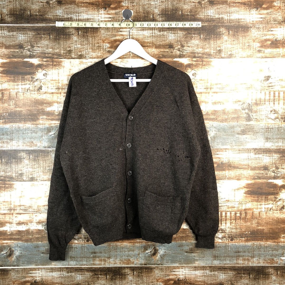 Uniqlo Uniqlo Dark Brown ripped Cardigan Knitwear #A2472 Size US M / EU 48-50 / 2 - 1 Thumbnail