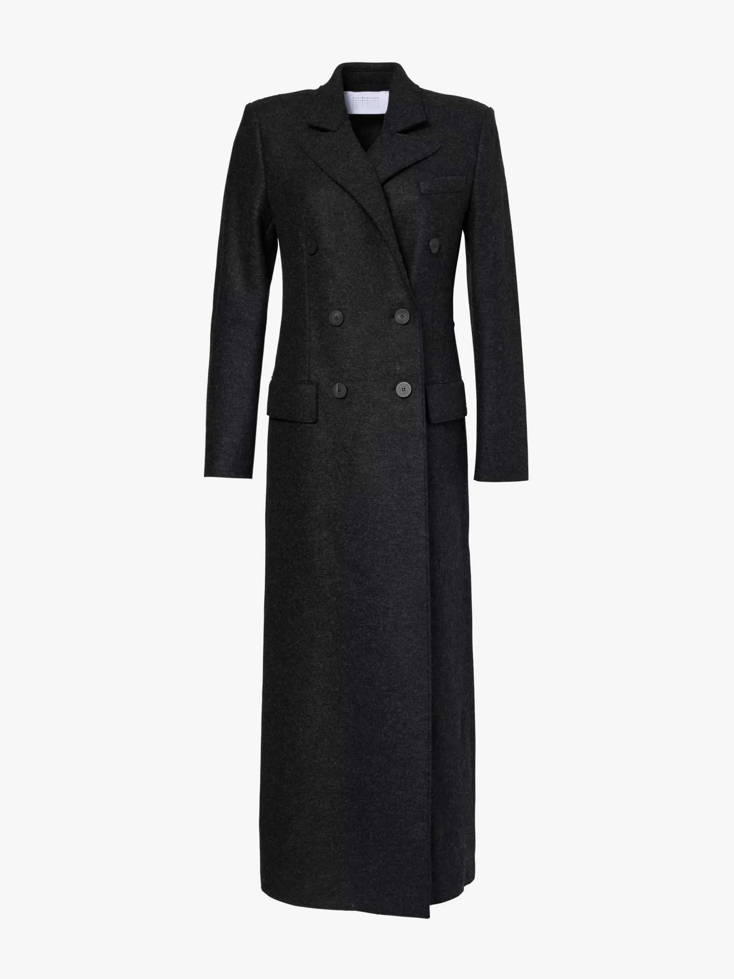 Harris Wharf London o1s22i1n1024 Double-Breasted Pressed Wool Coat in Dark Grey Size S / US 4 / IT 40 - 1 Thumbnail