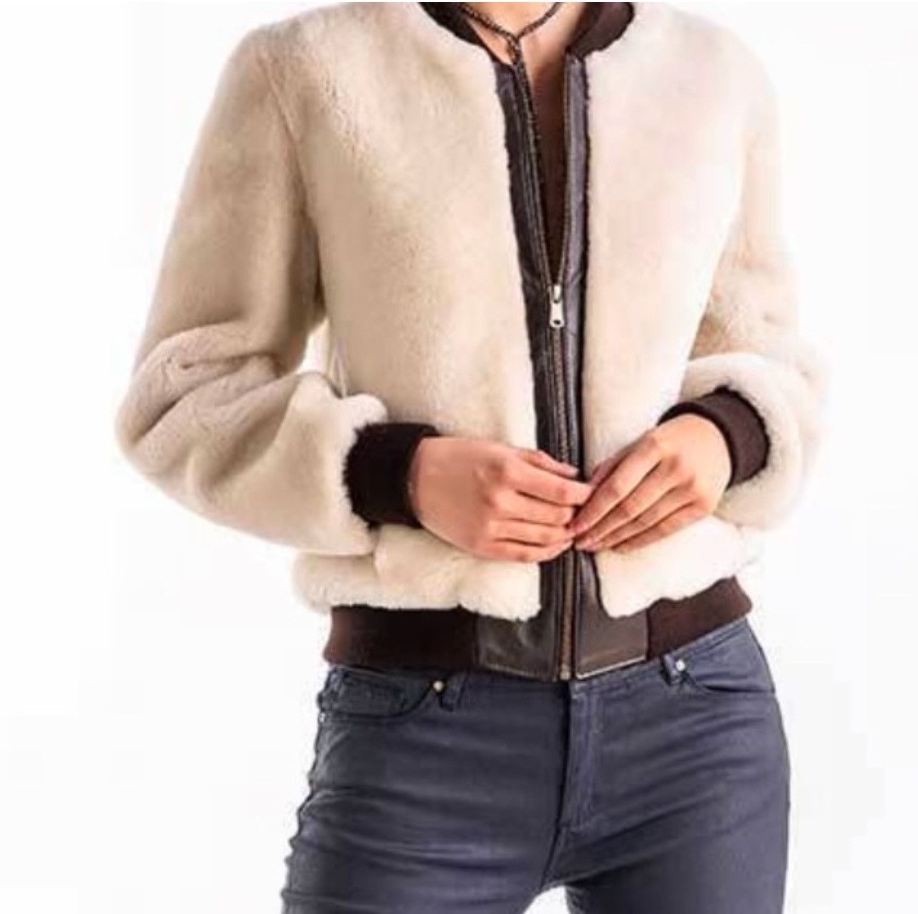 Other SUGARLIPS FAUX SHERPA BOMBER JACKET Size XS / US 0-2 / IT 36-38 - 1 Thumbnail
